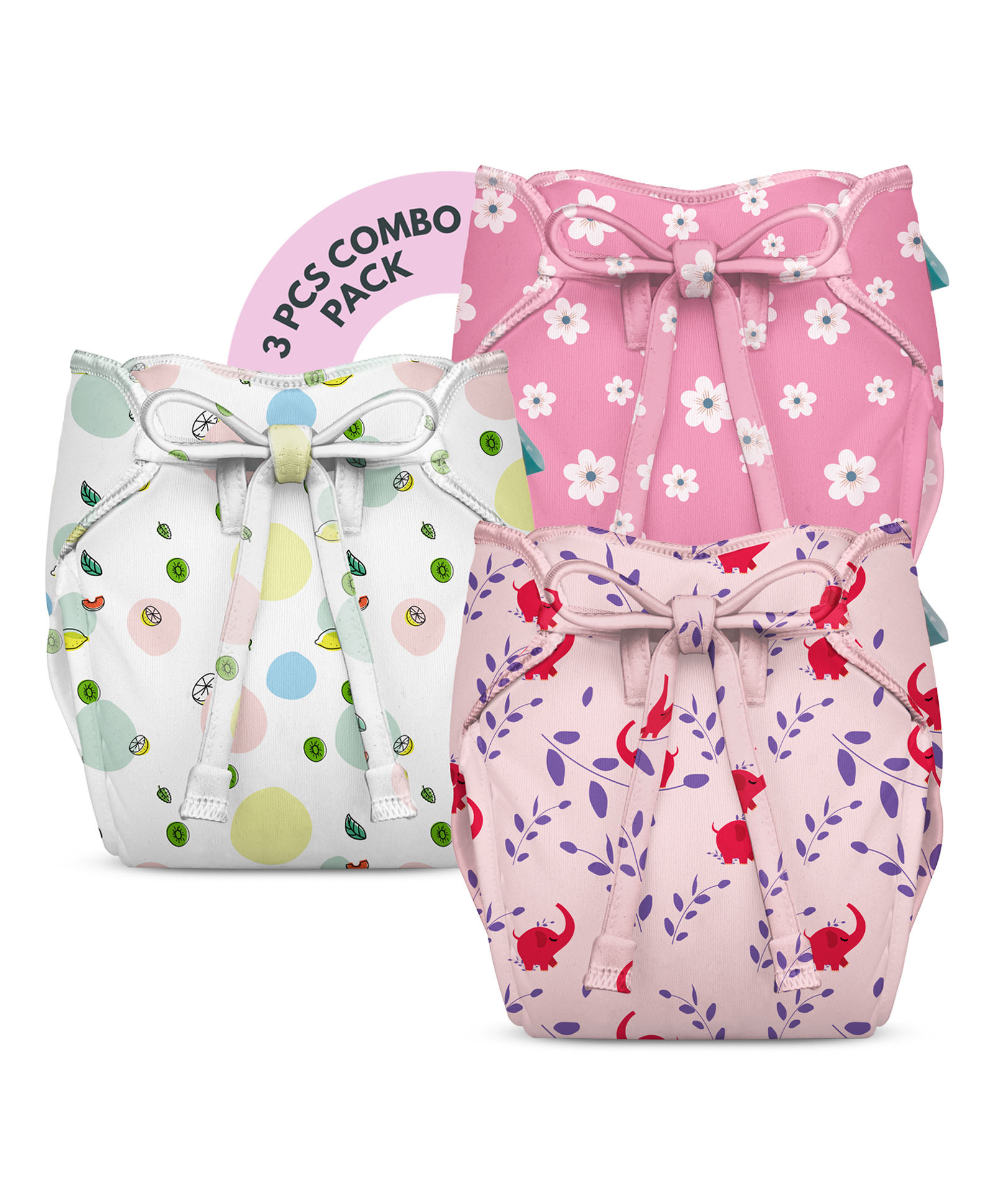 Bumberry Smart Nappy All in One Cloth Diaper  -Kit 1 Pack of 3-image-26