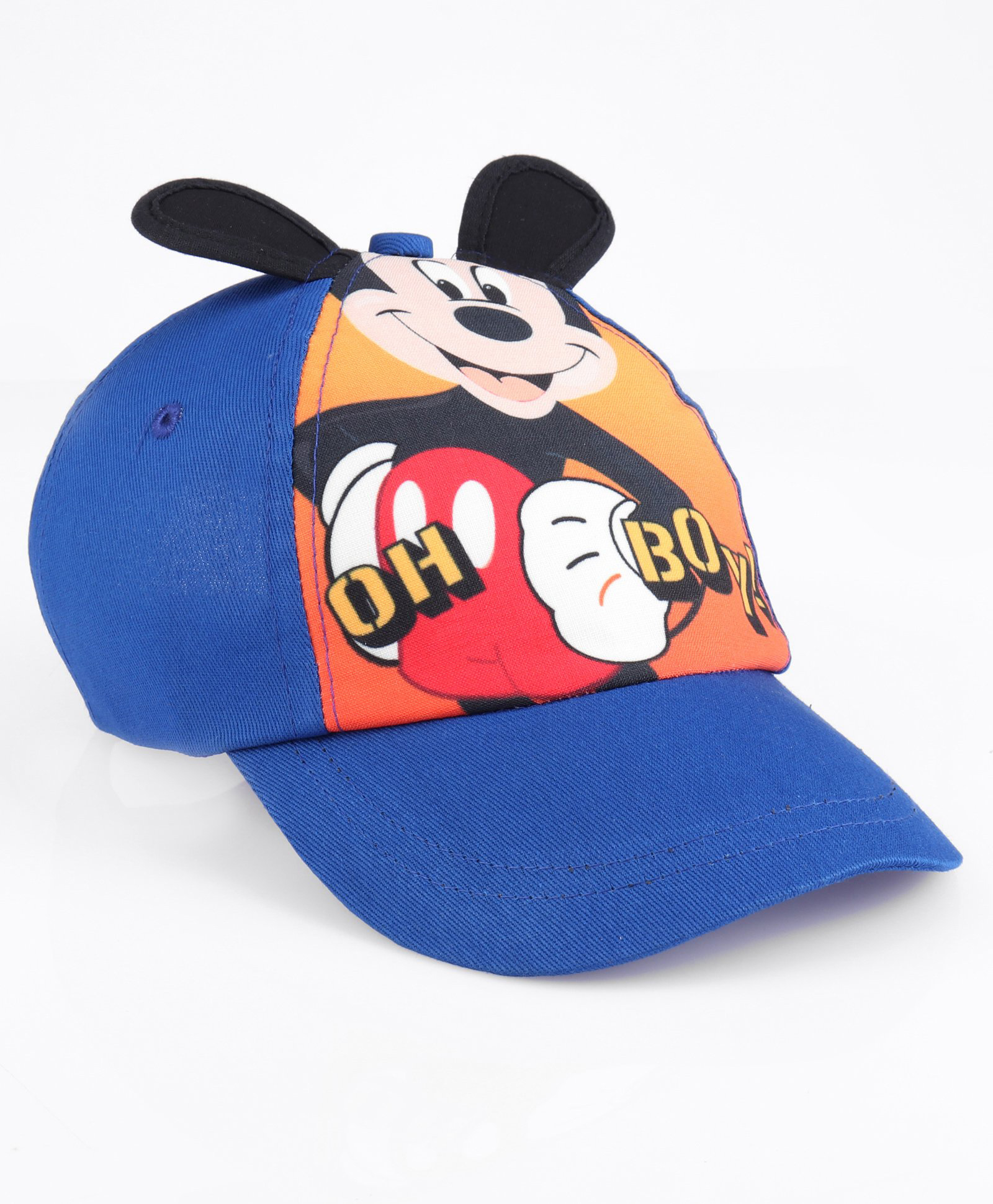 Babyhug Disney Cotton Summer Cap With Mickey Mouse Graphics - Blue-picture-21