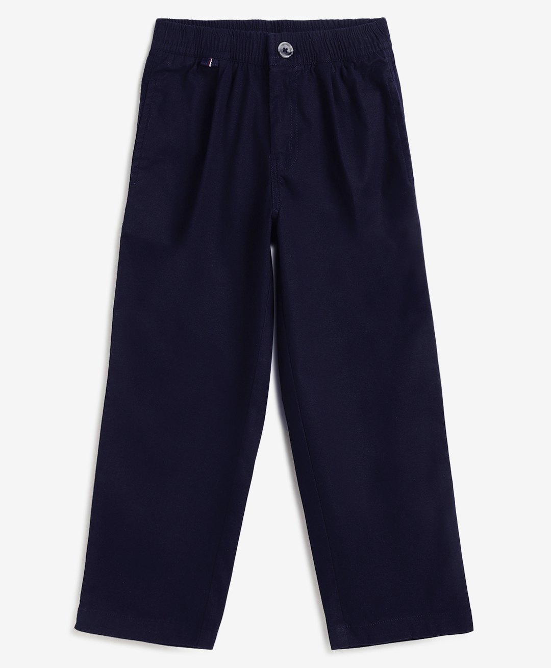 Campana Cotton Lycra Mid Rise Solid Trousers - Navy Blue-picture-22