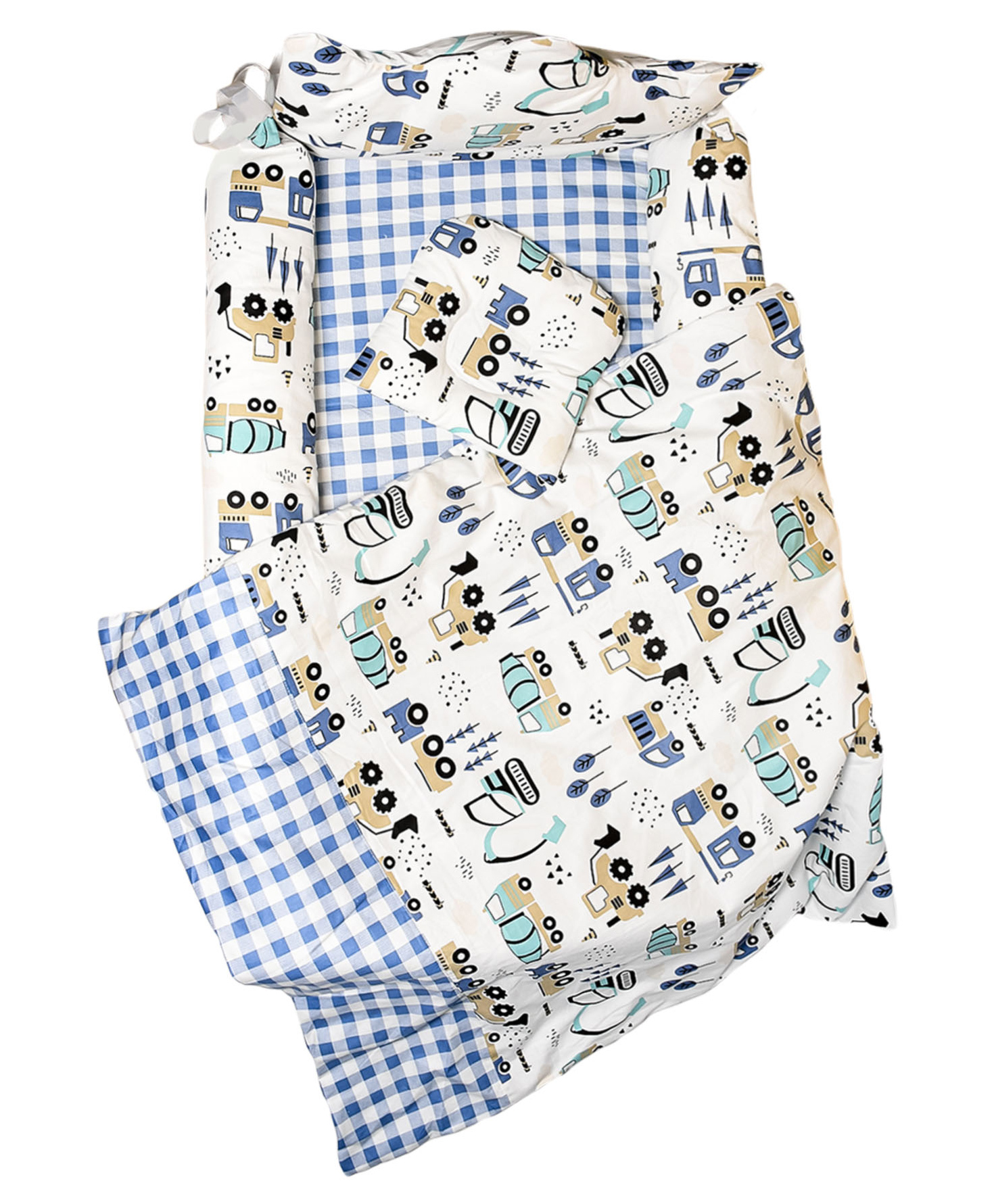 THE LITTLE LOOKERS Baby Bedding Set | Portable & Washable Baby Sleeping Bed for Newborns/Infants for 0-12 Months Baby-(Rectangular-Blue) Prints May Very-picture-31