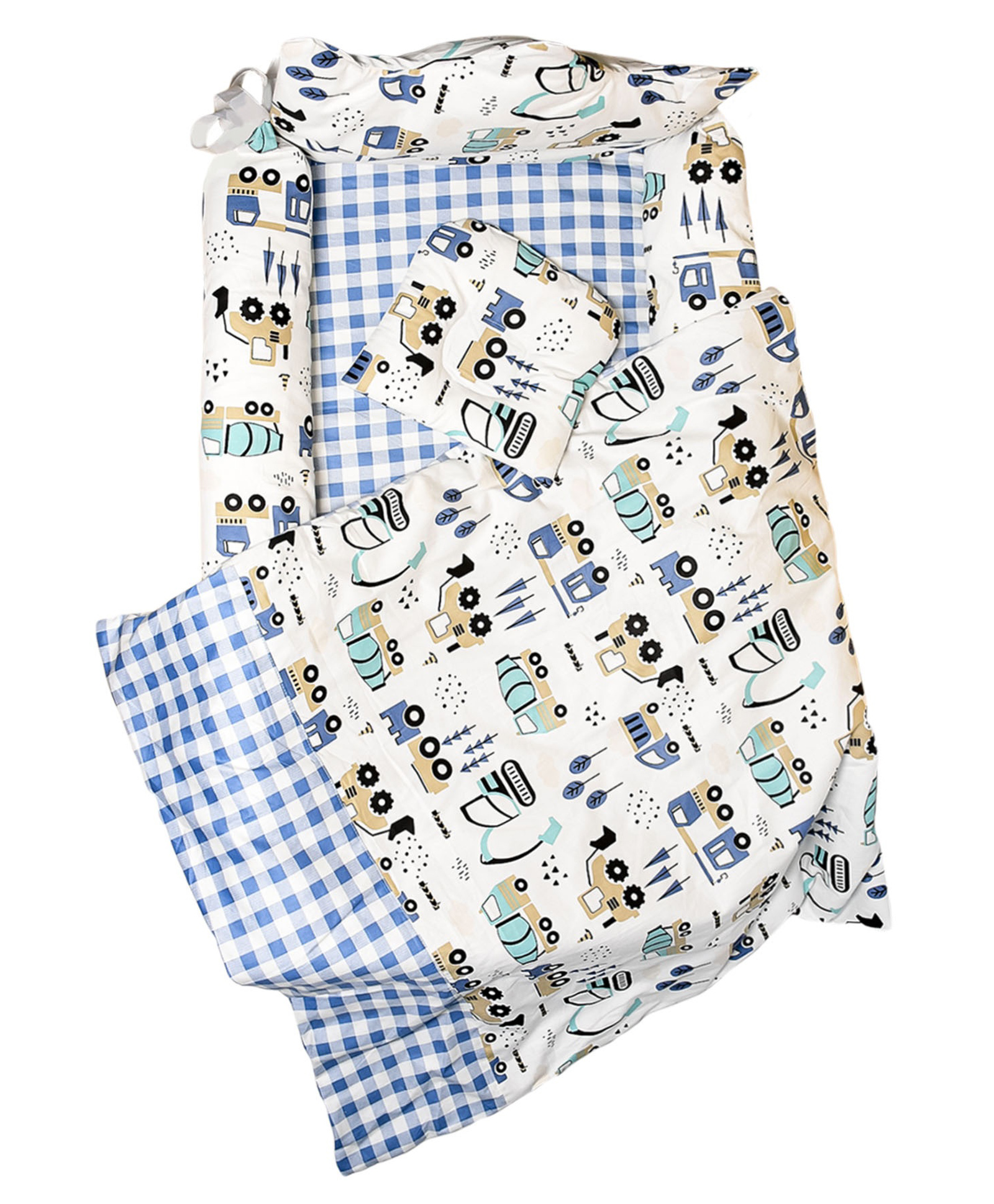 THE LITTLE LOOKERS Baby Bedding Set | Portable & Washable Baby Sleeping Bed for Newborns/Infants for 0-12 Months Baby-(Rectangular-Blue) Prints May Very-picture-30