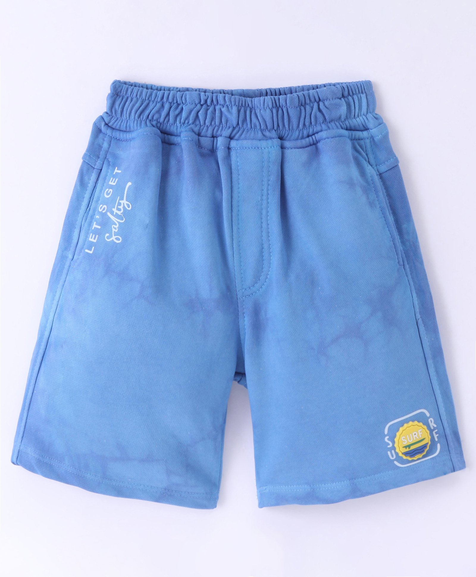Little Kangaroos 100% Cotton Woven Shorts With Text Print- Navy Blue-picture-26