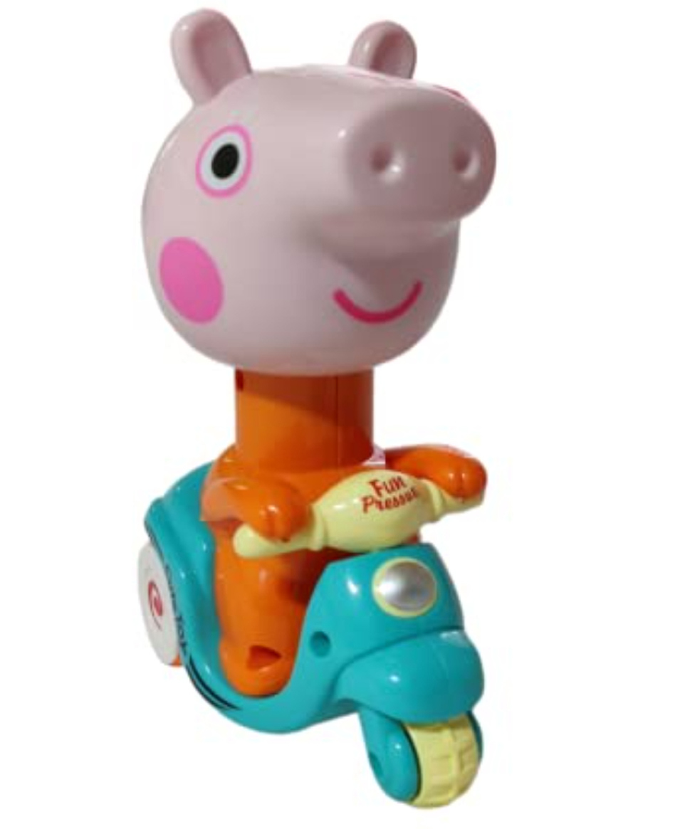 PLUSPOINT Toy pipa Pig Scooter 1 Pieces Pressure Powered Kids Toddler car Toy (pipa Scooter)- Multi Color-picture-32