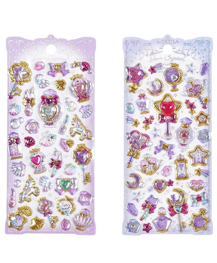 PLUSPOINT 3D Crystal Gemstone Stickers, Metalic Sparkle 2 Pack Aesthetic Sticker, Cute Self Adhesive Stickers to Decorate, Phone case, scrapbooks, Planners, Journal, Craft, Perfume Bottle, Makeup-picture-41