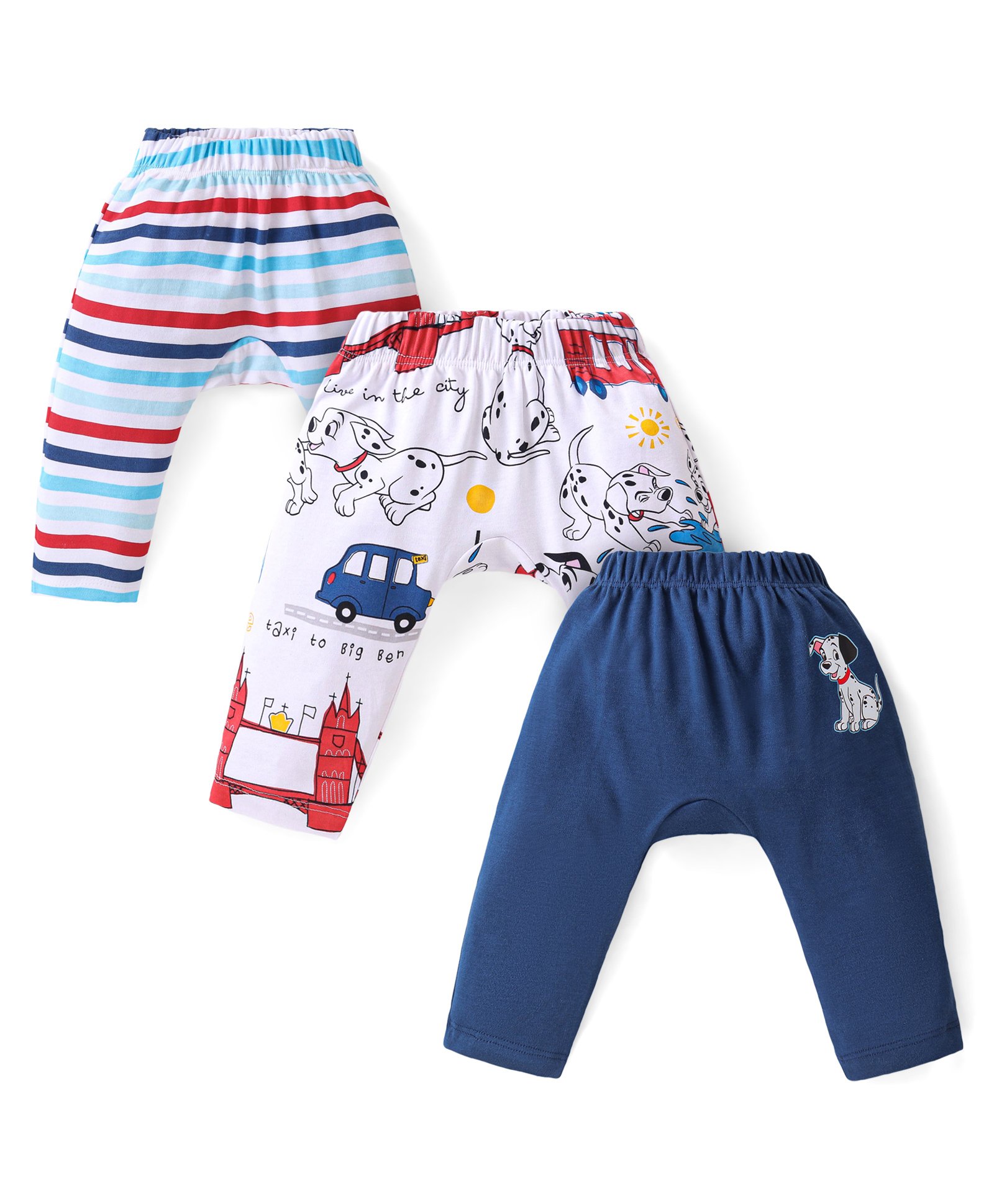 Babyhug Disney Cotton Interlock Full Length Diaper Leggings 101 Dalmations Theme - Multicolor-picture-12