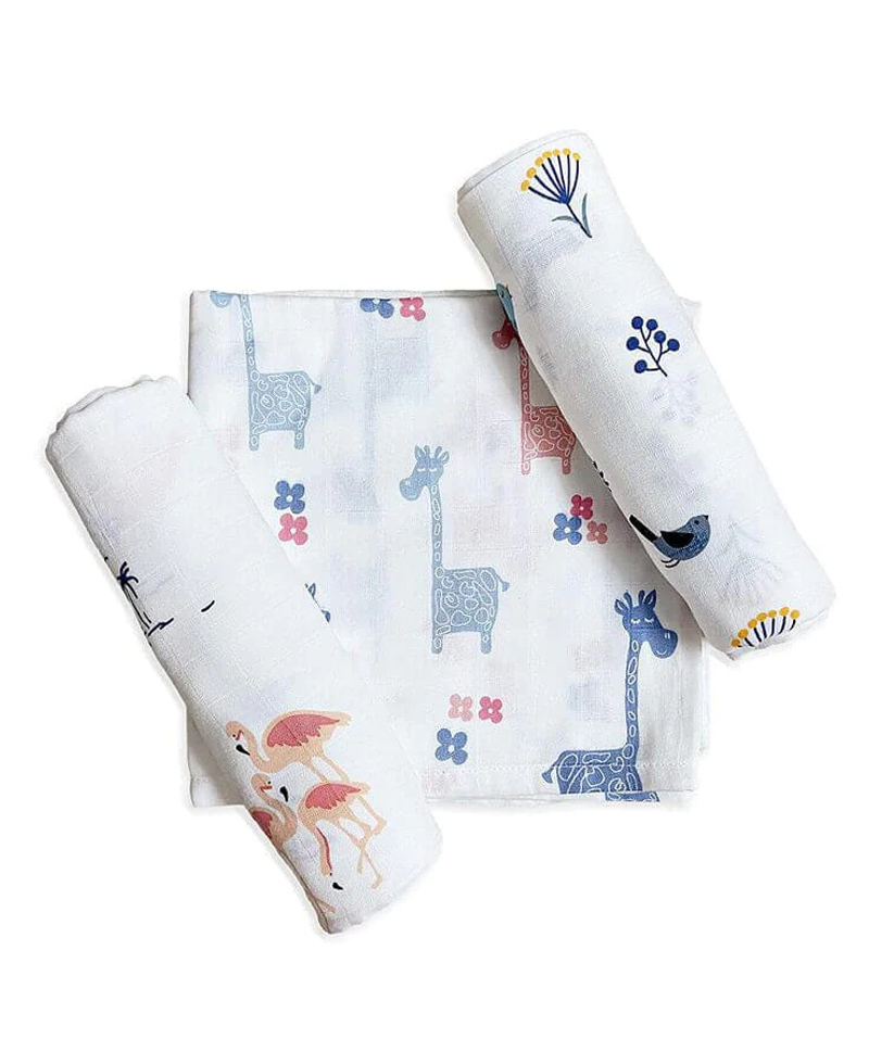 Tiny Lane Savana Bamboo Swaddle Set Pack Of 3-picture-14