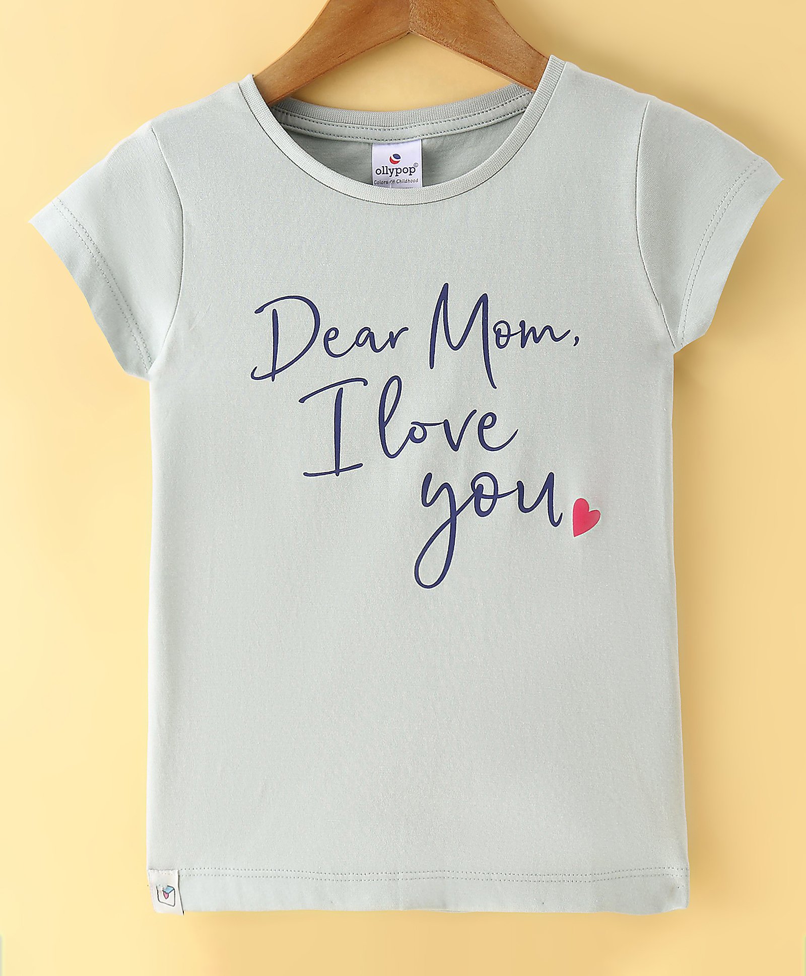 OLLYPOP Sinker Half Sleeves T-Shirt with Text Print - Scuba Grey-picture-13