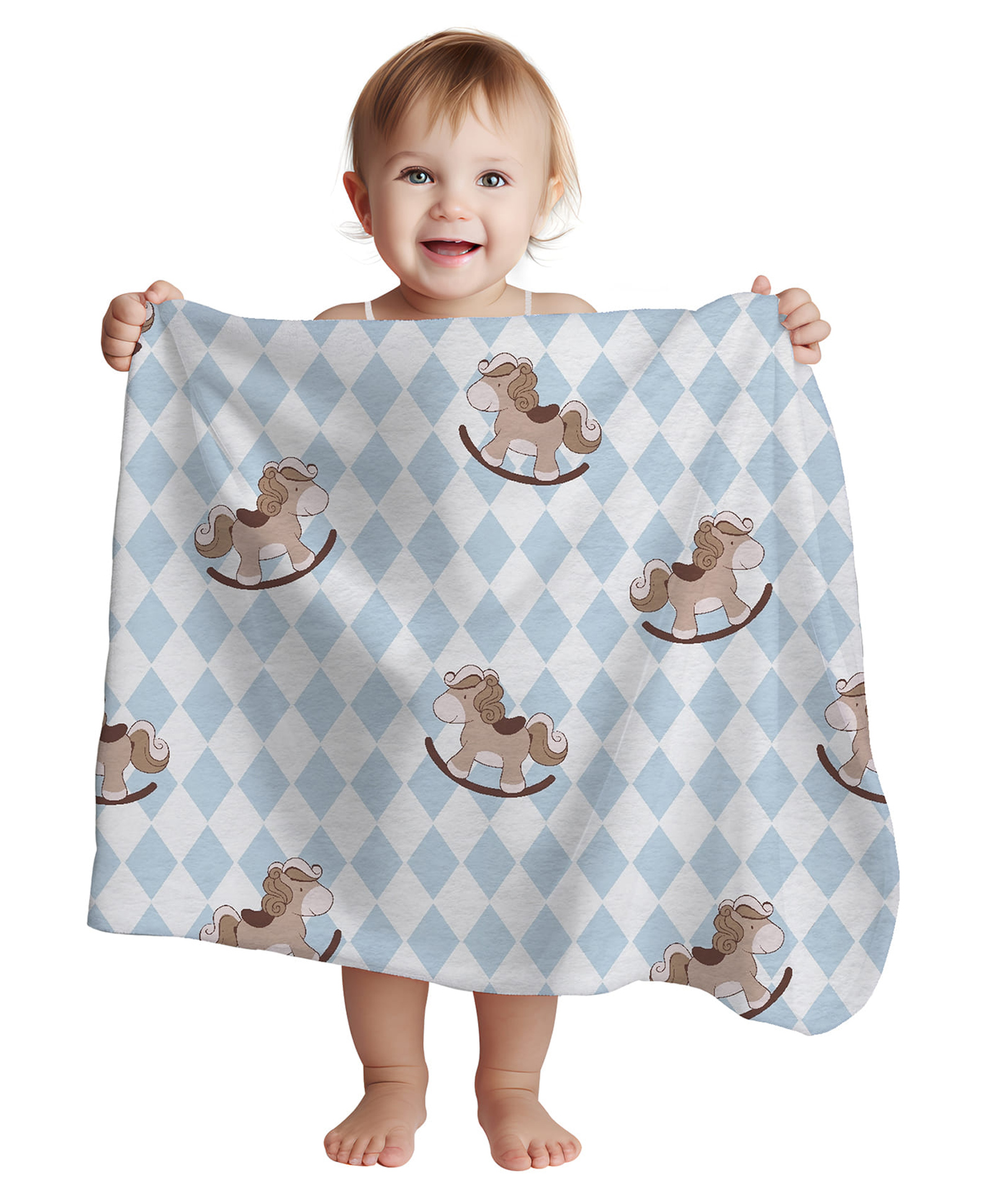 1st Step All Season Blanket - 70 X 100 cm -  Multicolor - Horse Print-picture-32