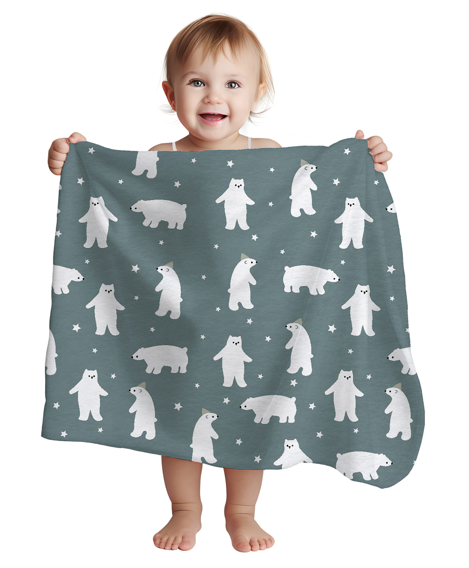 1st Step All Season Blanket - 70 X 100 cm -Multicolor - PolarBear Print-picture-45