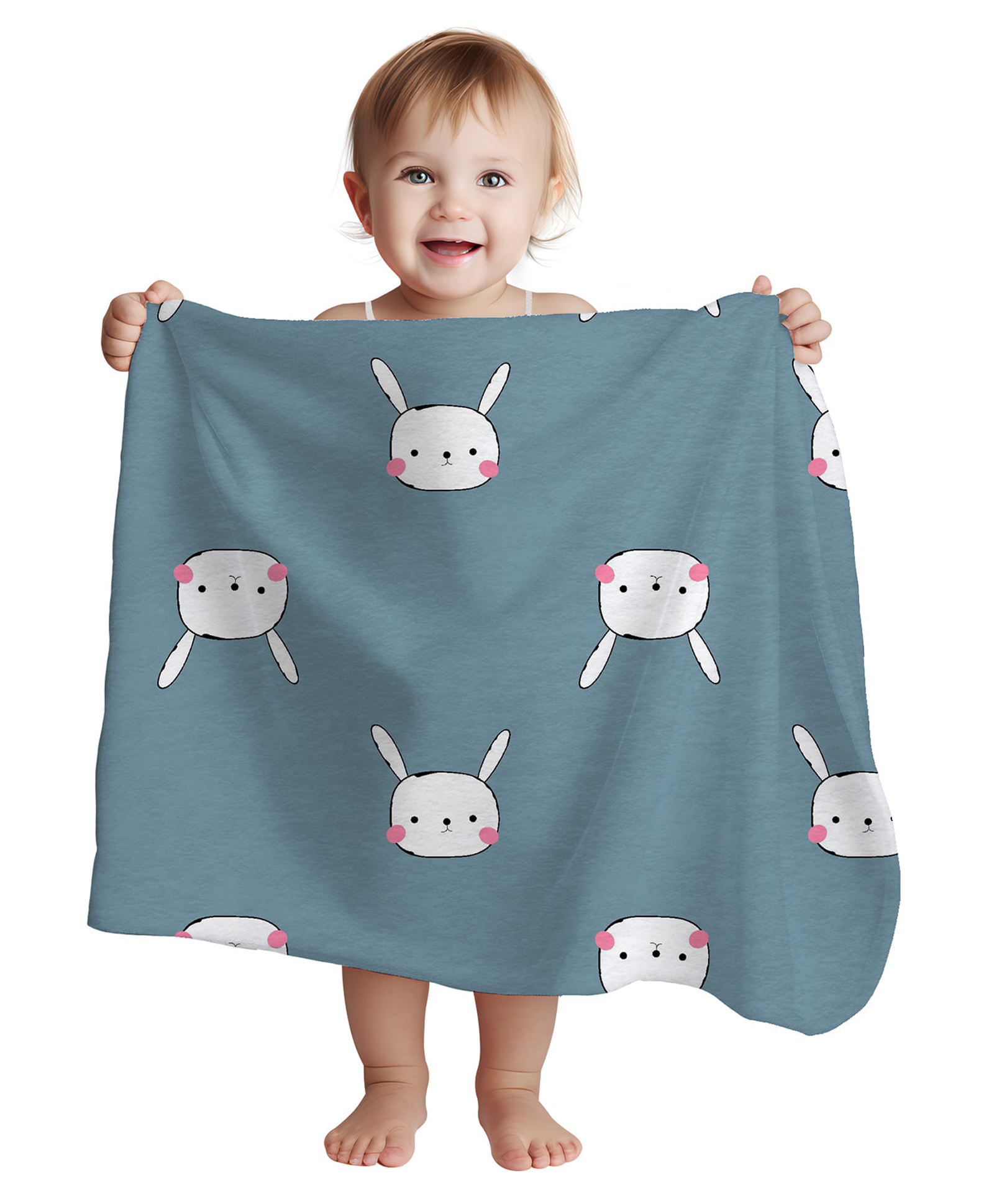 1st Step All Season Blanket - 70 X 100 cm -Multicolor - Rabbit Print-picture-36