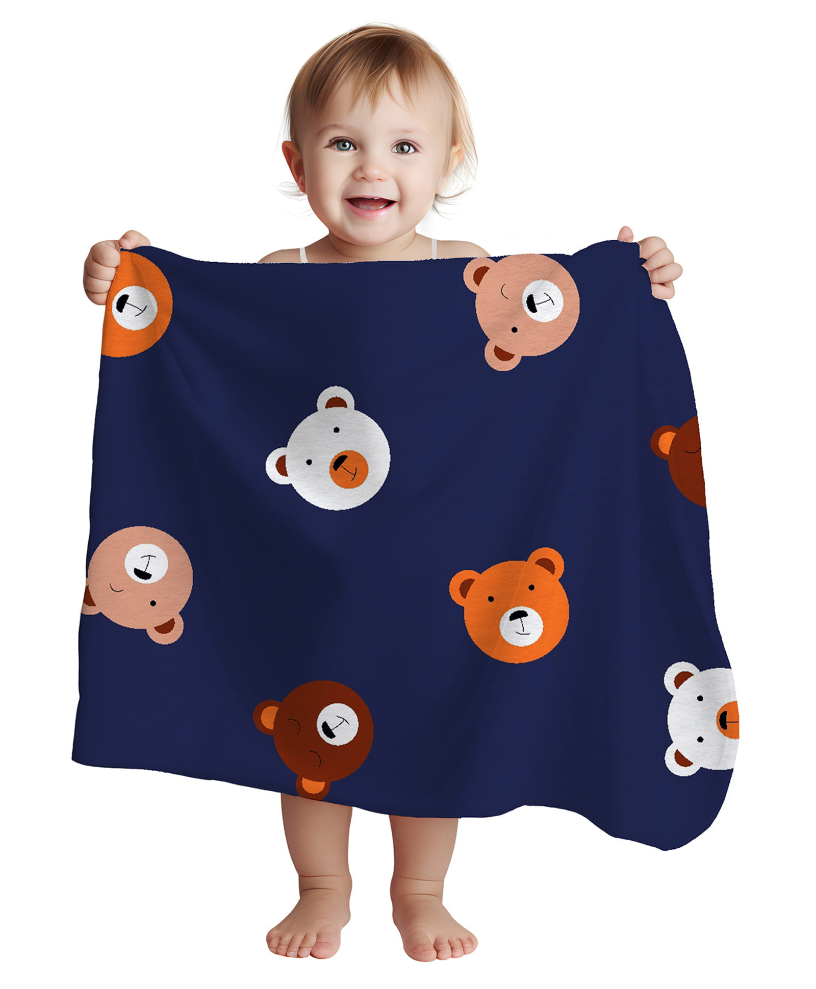 1st Step All Season Blanket - 70 X 100 cm -  Multicolor - TeddyBear Print-picture-33