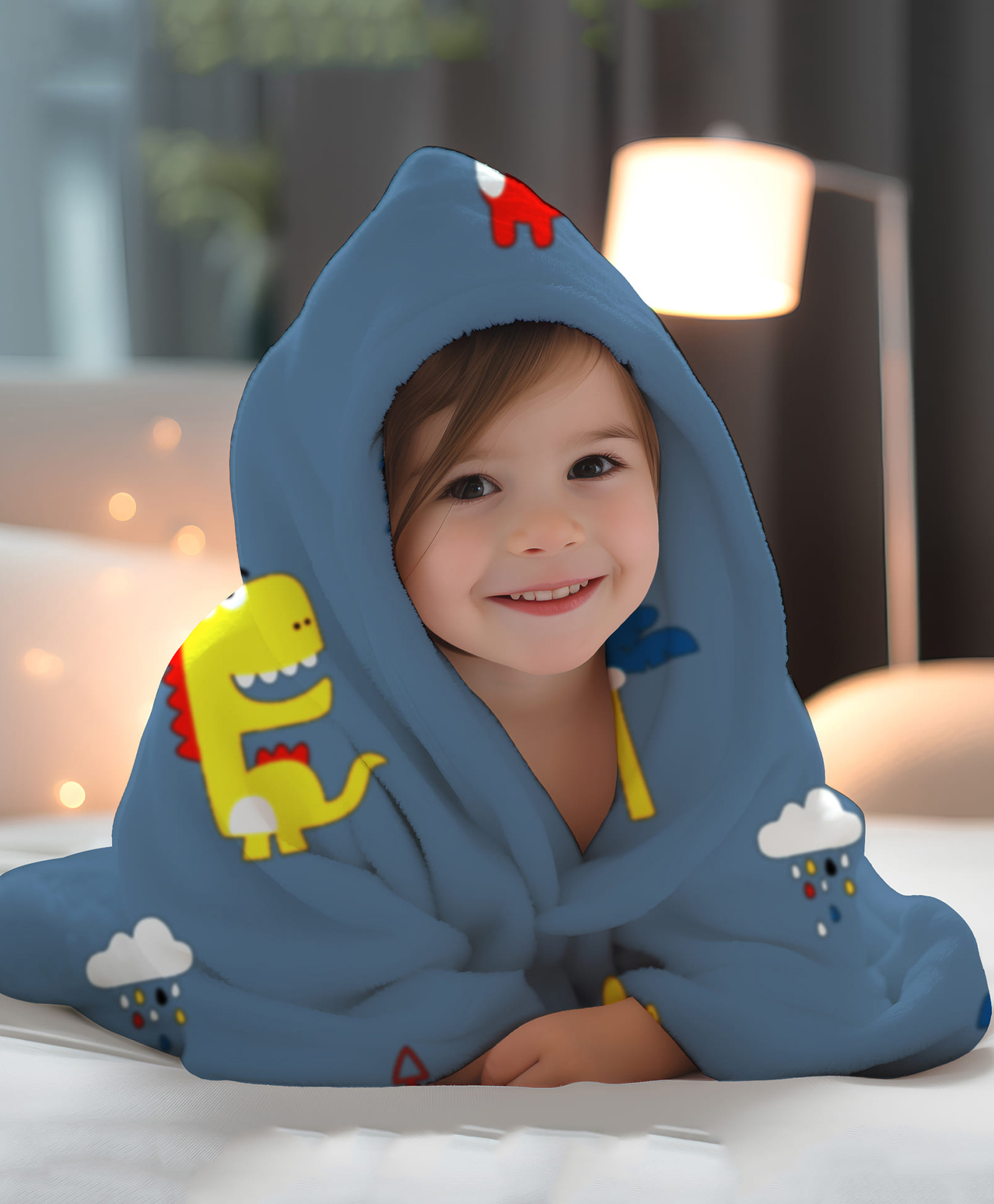 1st Step All Season Blanket - 100 X 140 cm -  Multicolor - Dino Print-picture-13