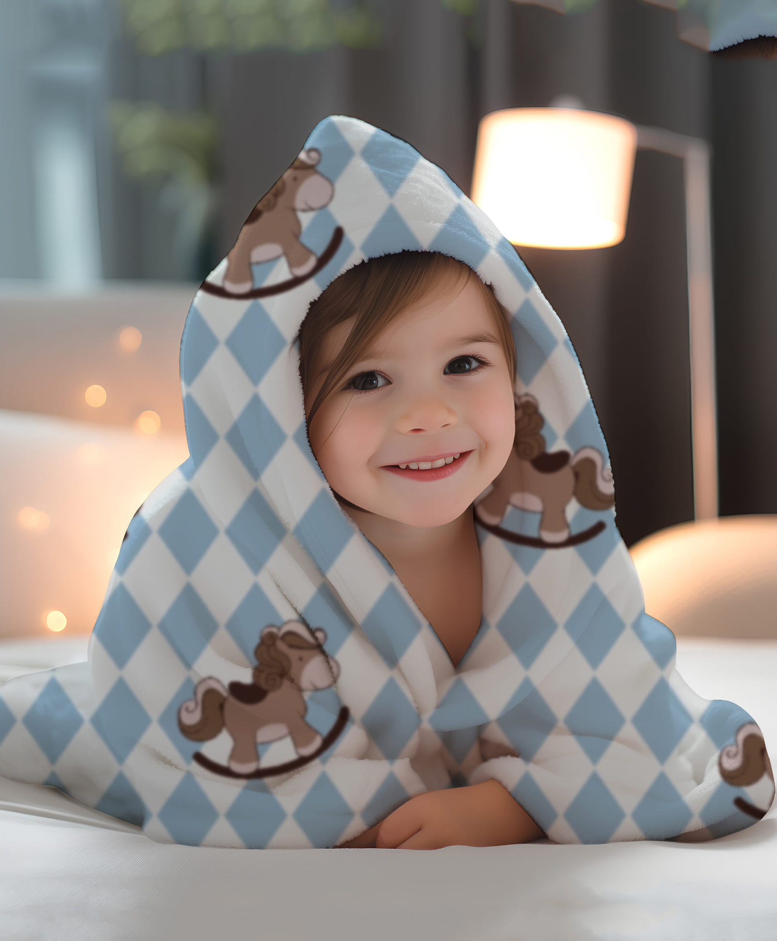1st Step All Season Blanket - 100 X 140 cm - Multicolor - Horse Print-picture-13