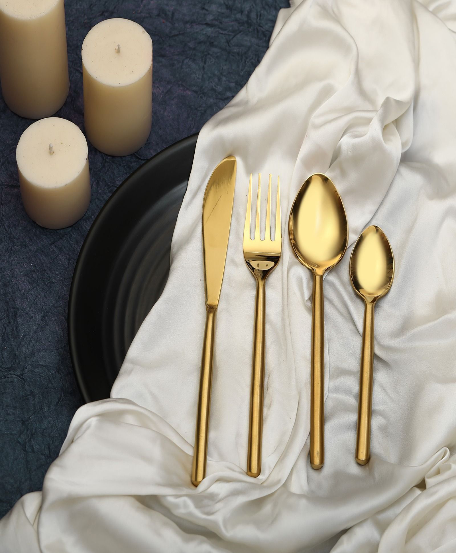 De Maison Decor Radiant Reflections Gold Cutlery Set