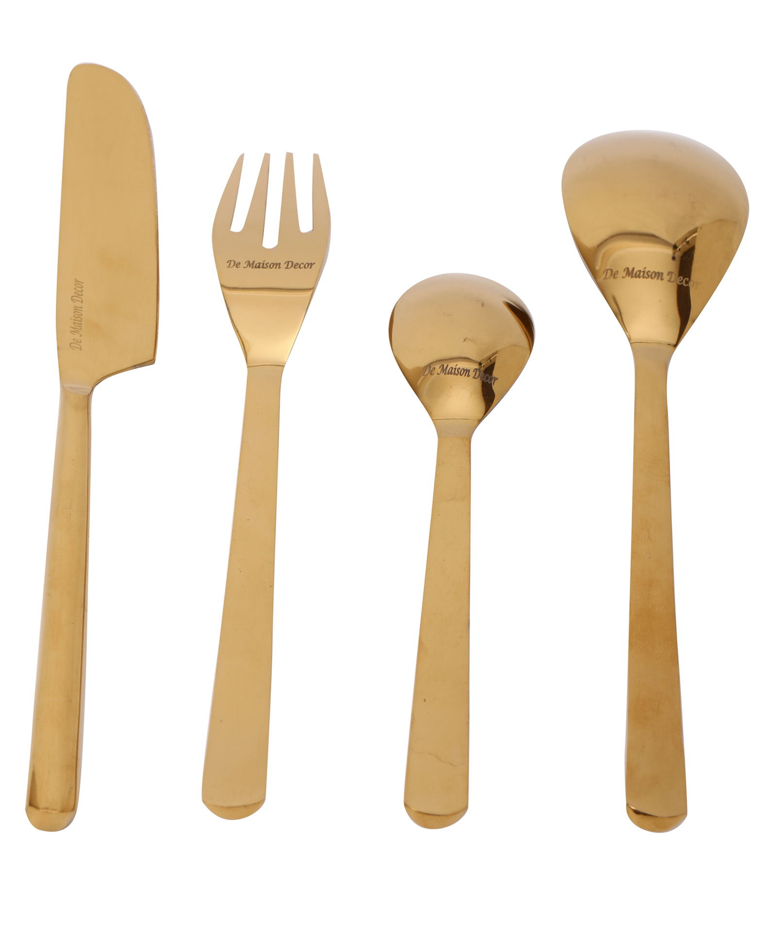 De Maison Decor Ava Luxe Gold Cutlery Set of 16-picture-29