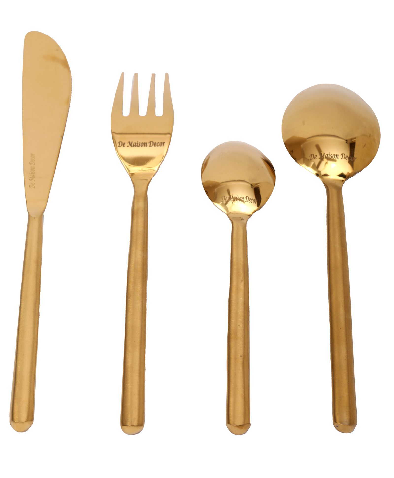 De Maison Decor Radiant Reflections Gold Cutlery Set of 16-picture-38