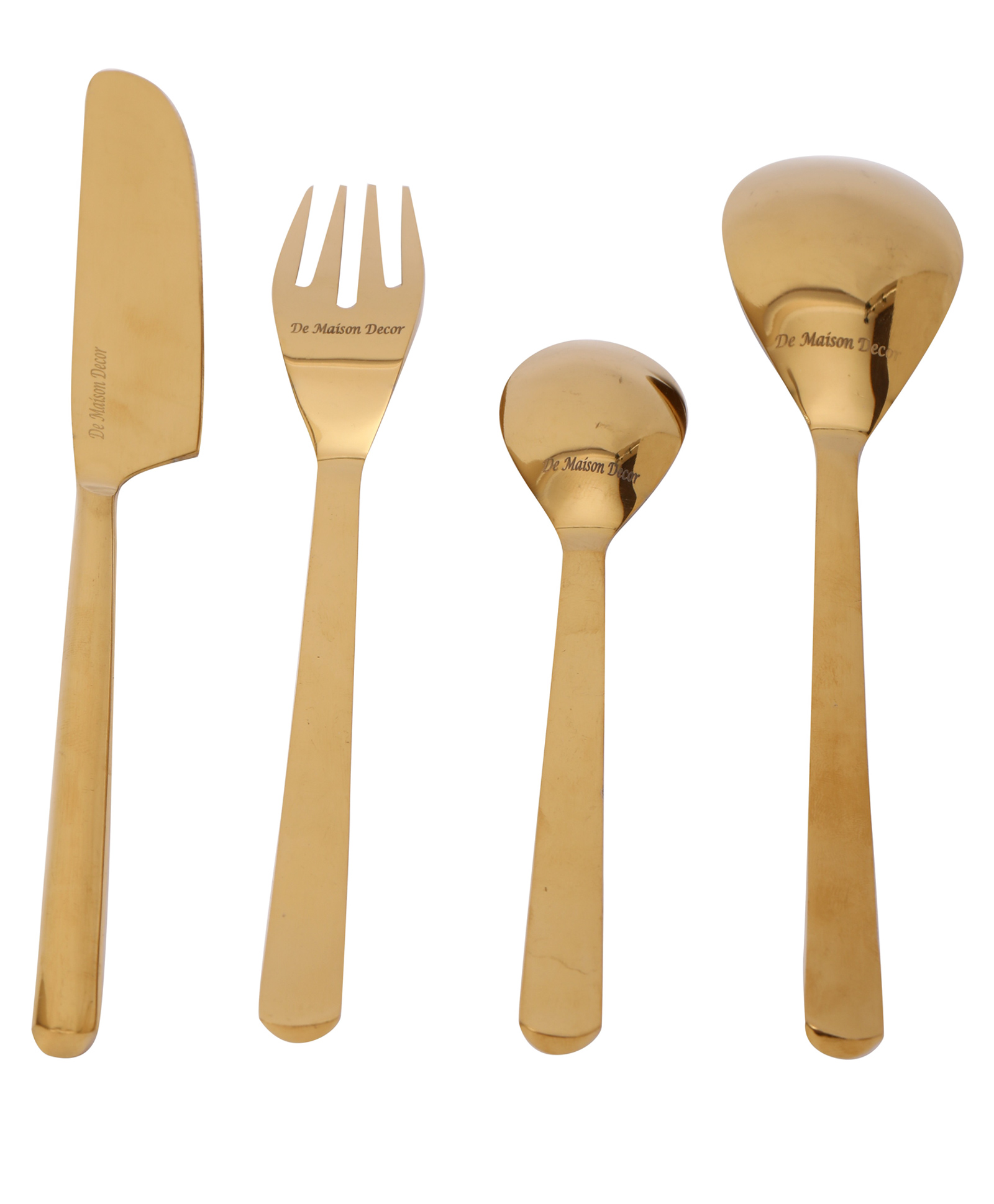 De Maison Decor Ava Luxe Gold Cutlery Set of 24-picture-40