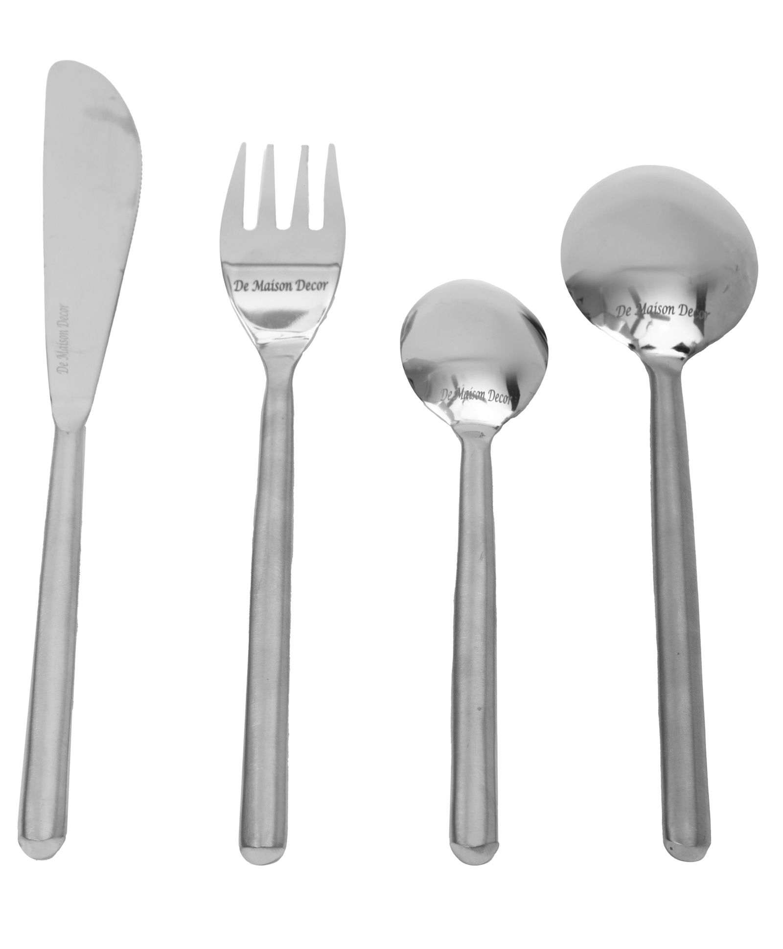 De Maison Decor Radiant Reflections Silver Cutlery Set of 24-picture-35