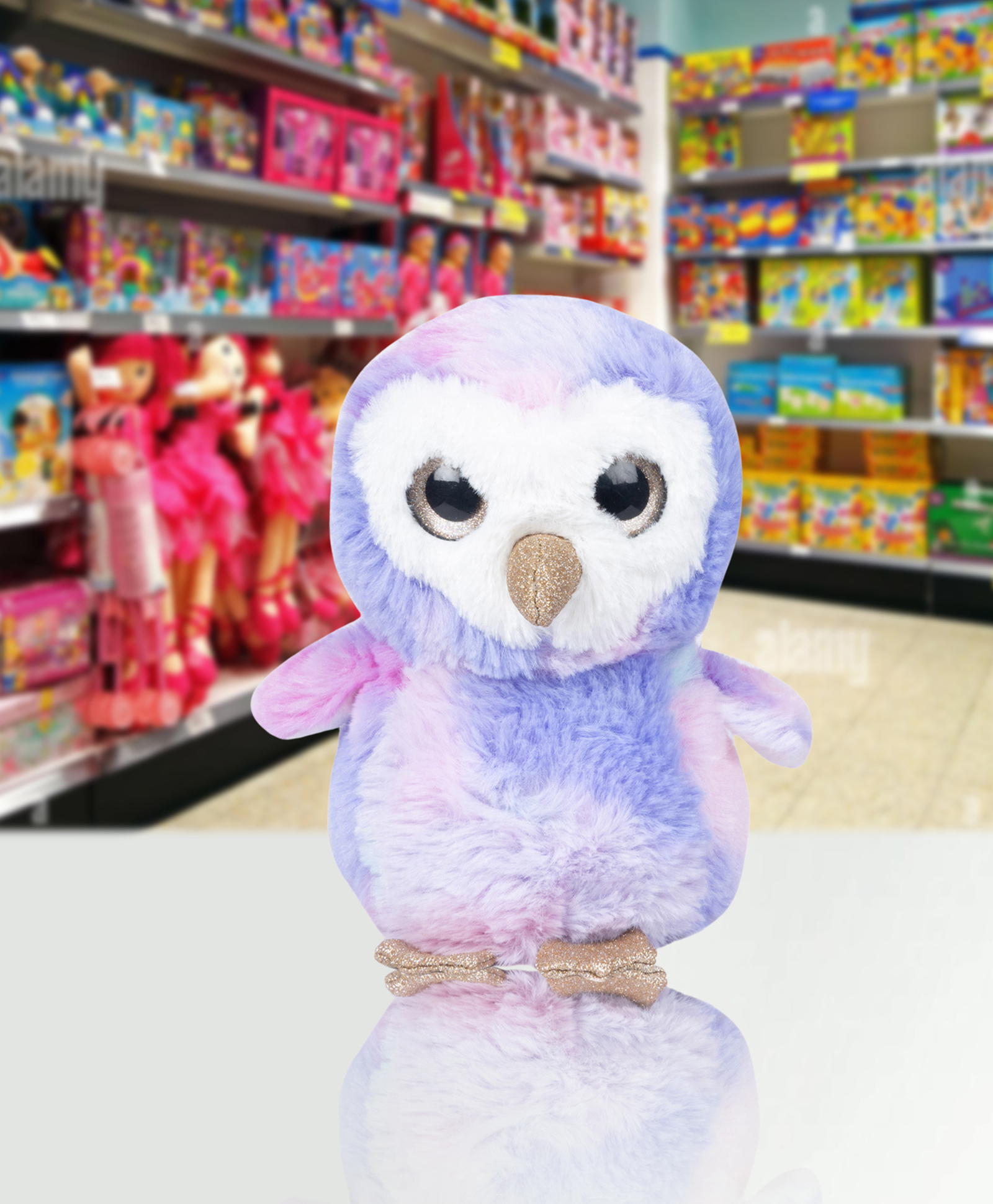 SHAPZE Shiny is Miny Series  Owls Penny Multicolor purple Height 16 cm-image-47