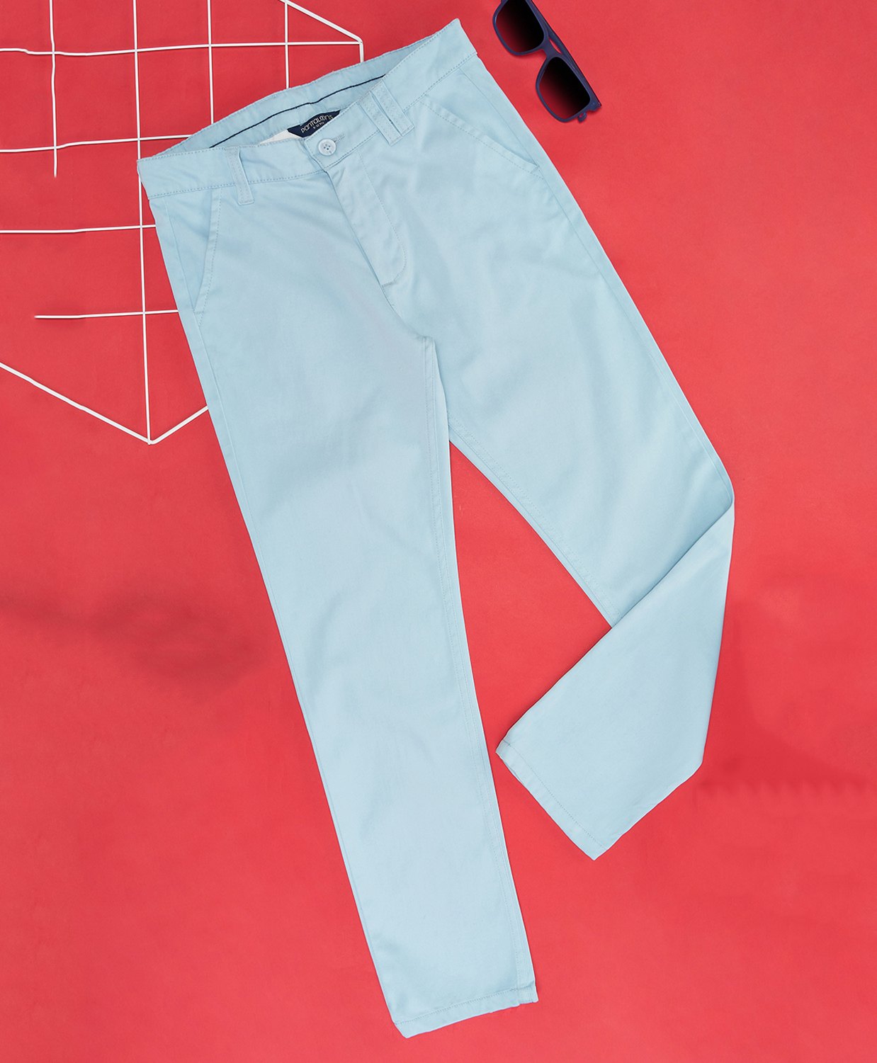 Pantaloons Junior Solid Trousers - Crystal Blue-picture-20