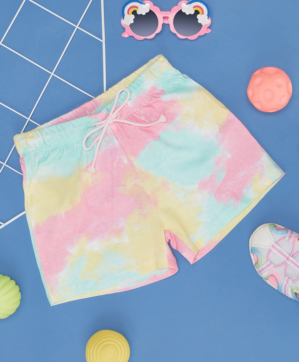 Pantaloons Junior Tie Dye Cotton Shorts - Multi Color-picture-27