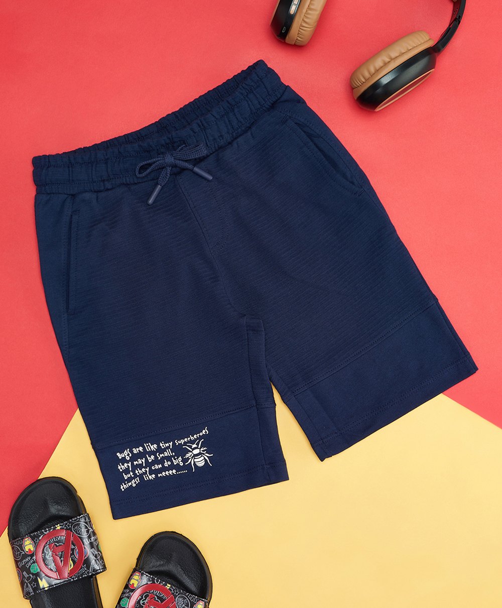 Pantaloons Junior Striped Pattern Shorts - Estate Blue-picture-10