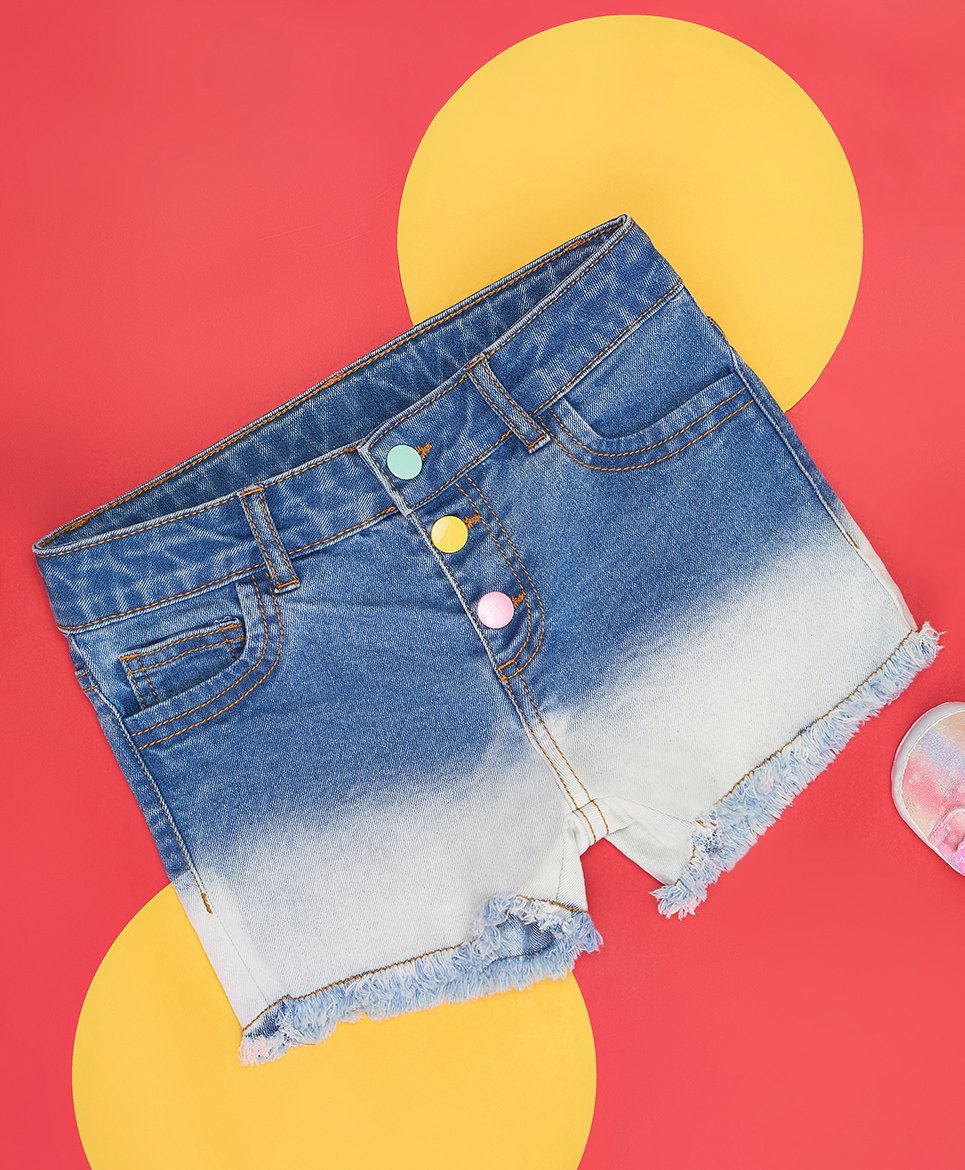 Pantaloons Junior Ombre Shorts - Dark Blue-picture-12