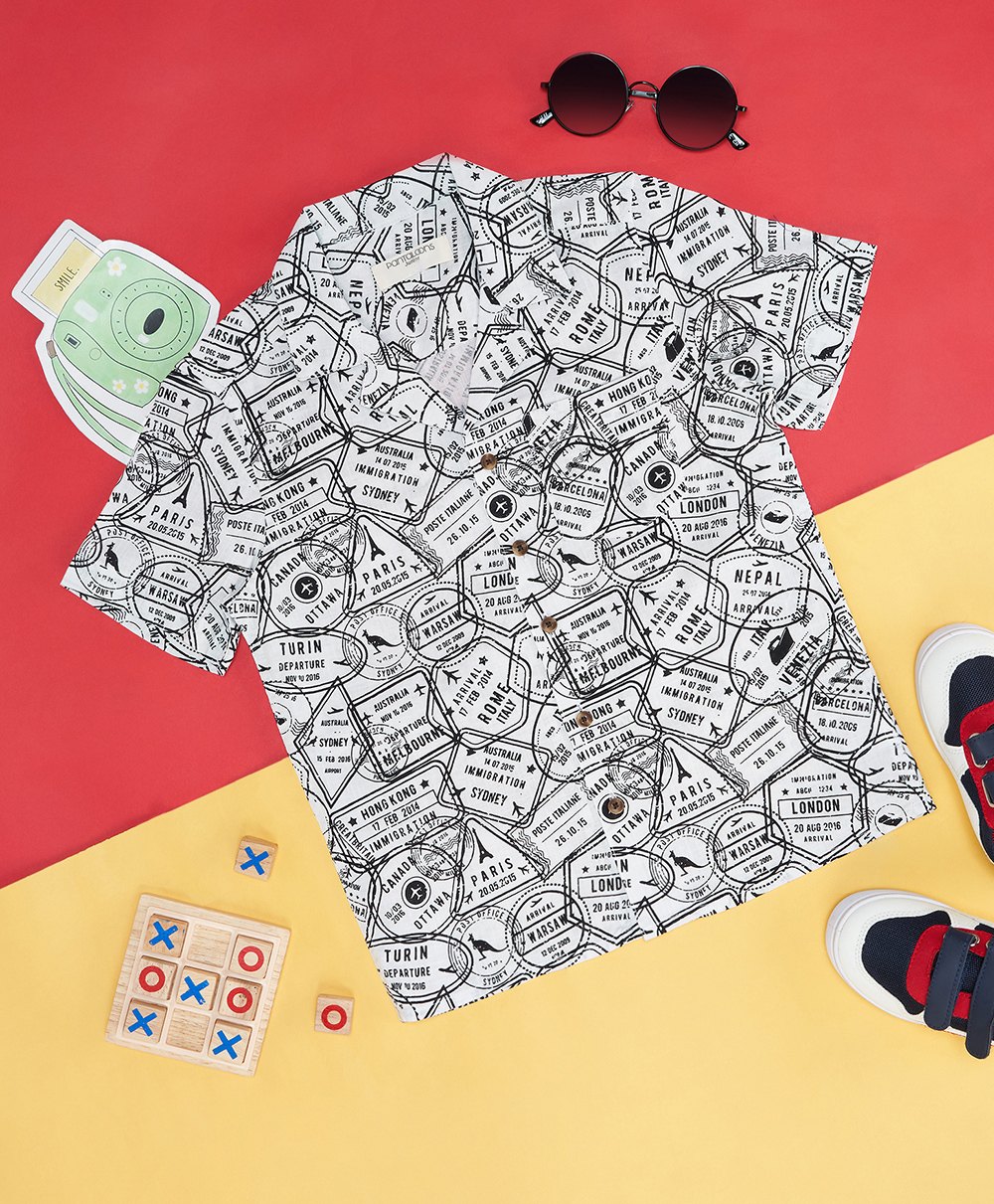 Pantaloons Junior Half Sleeves Typography Printed Shirt - Bright White-picture-28