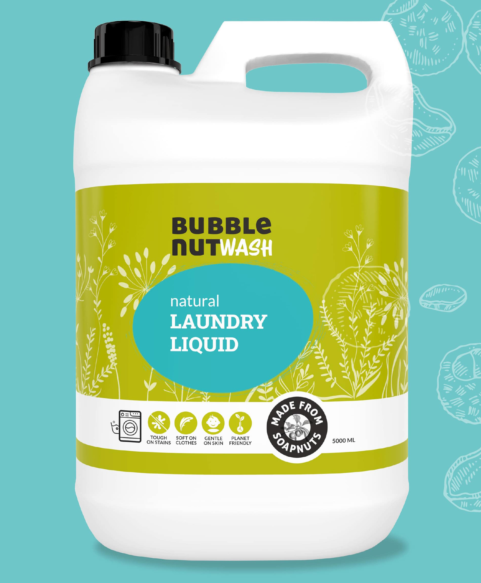 BubbleNut Wash  Natural & Organic Laundry Detergent (5 lits)-picture-16