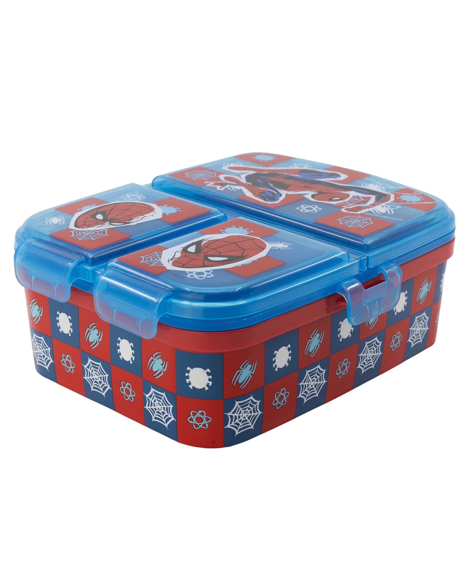 Disney by Gluman Partition Lunch Box  with Snap Lock Closure & Spiderman Print - Maroon-picture-26