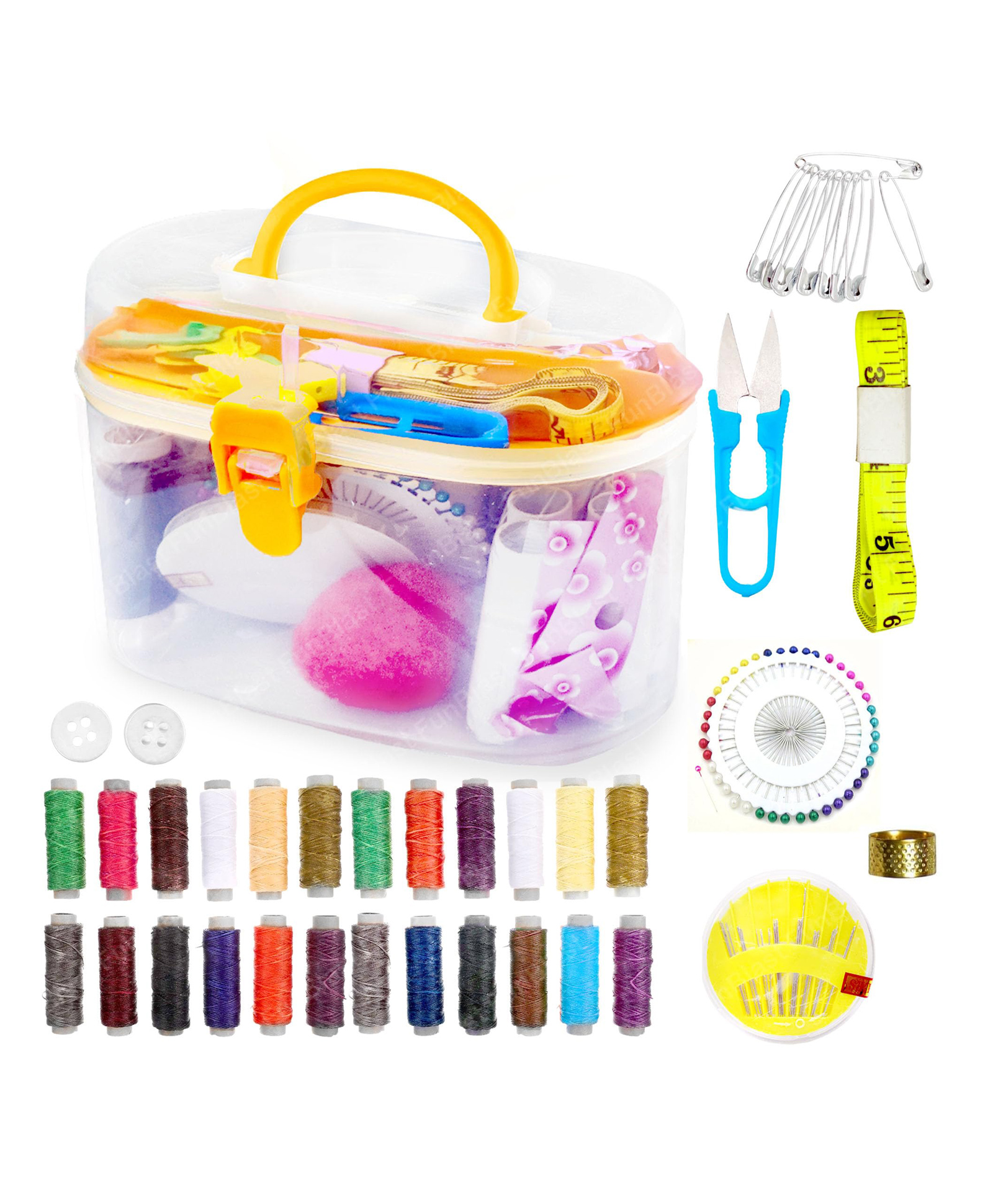 FunBlast Sui Dhaga Kit  Needle and Thread Box Random Color Big-image-16