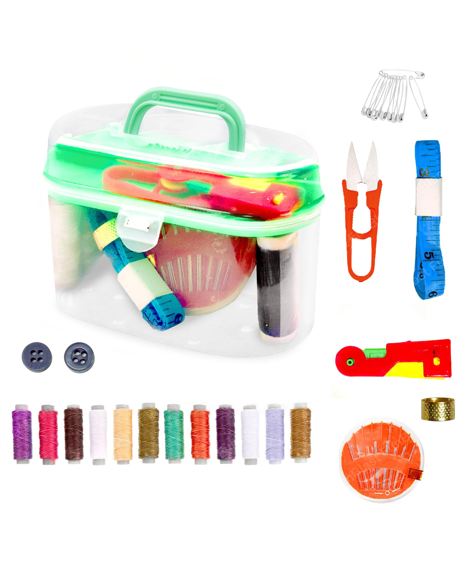 FunBlast Sui Dhaga Kit  Needle and Thread Box Random Color Medium-image-18