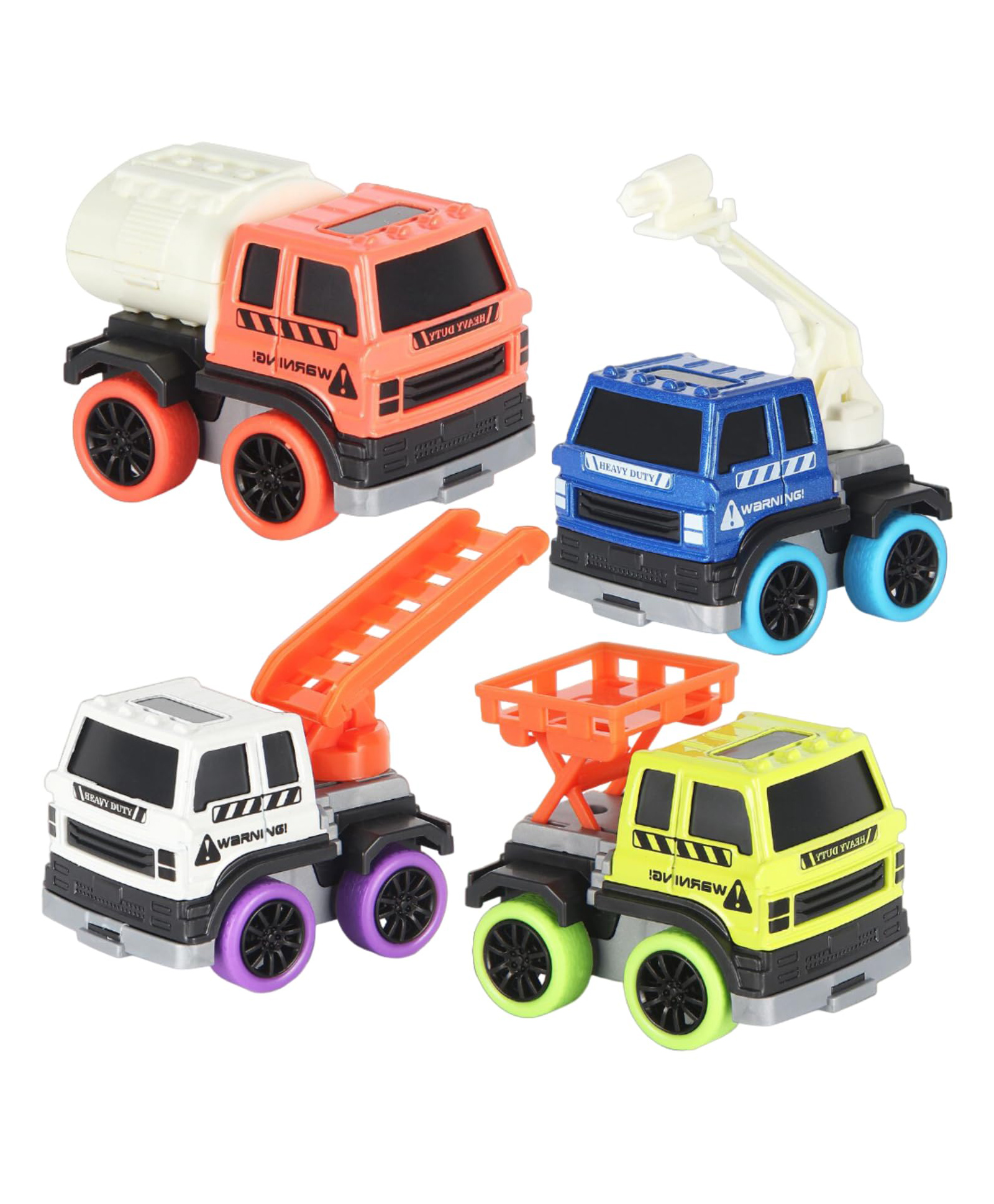 FunBlast Pull Back Construction Toy Trucks for Kids  Pack of 4 Multicolor-image-14