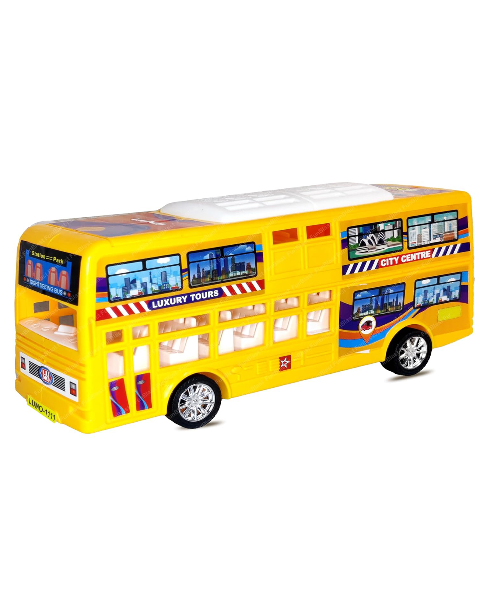 FunBlast Pull Back Bus Toy for Kids - Yellow-picture-13