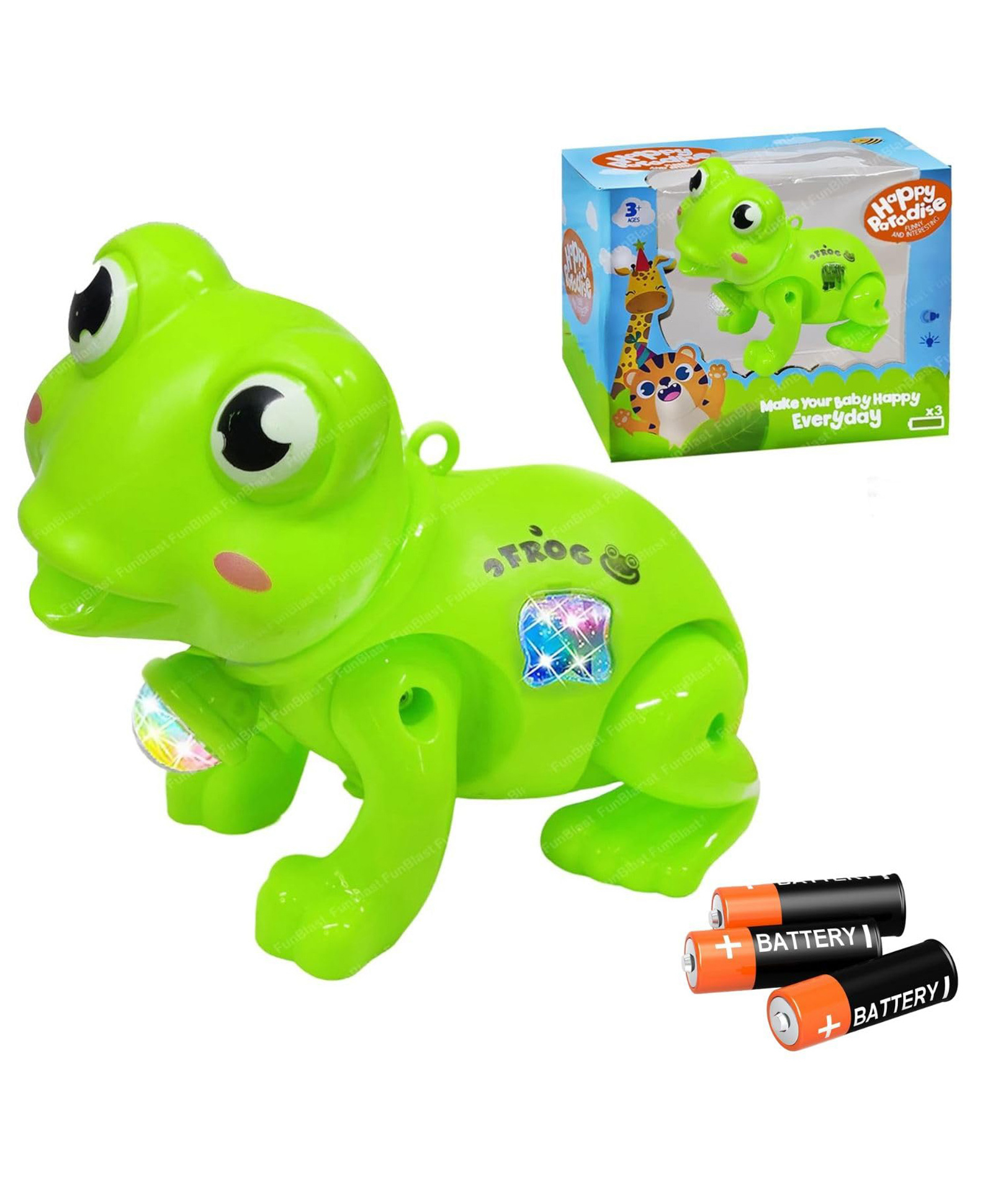 FunBlast Musical Frog with LED Flashing Lights & Sound Toy for Kids-image-2