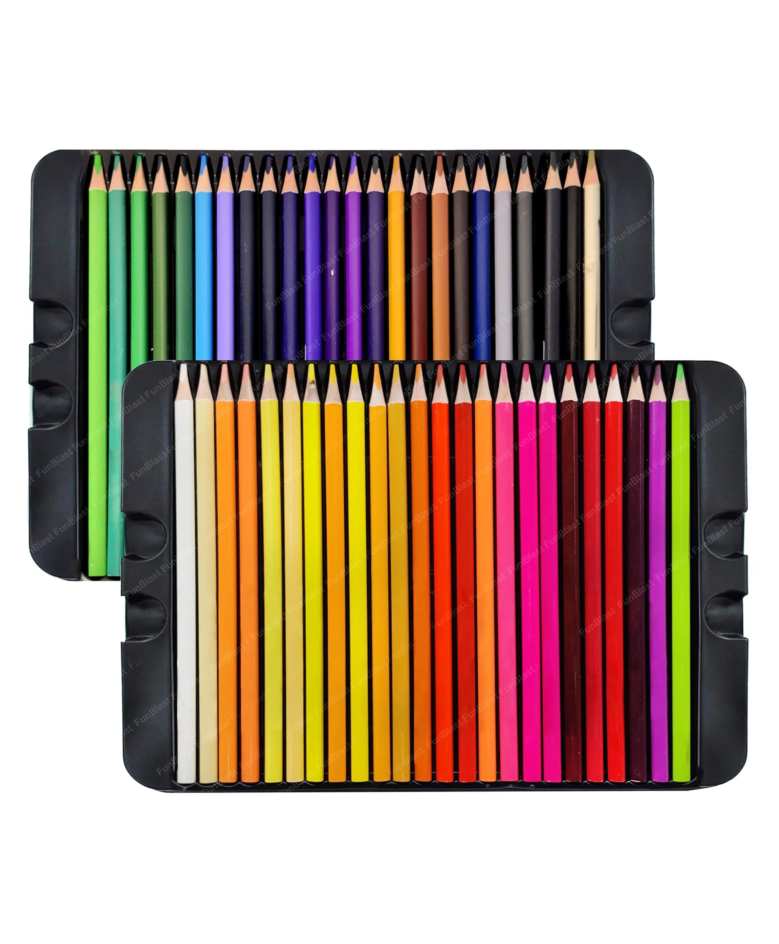 FunBlast Colorful Soft Wax Pencil Colors48 Pcs Coloring Pencils-image-15