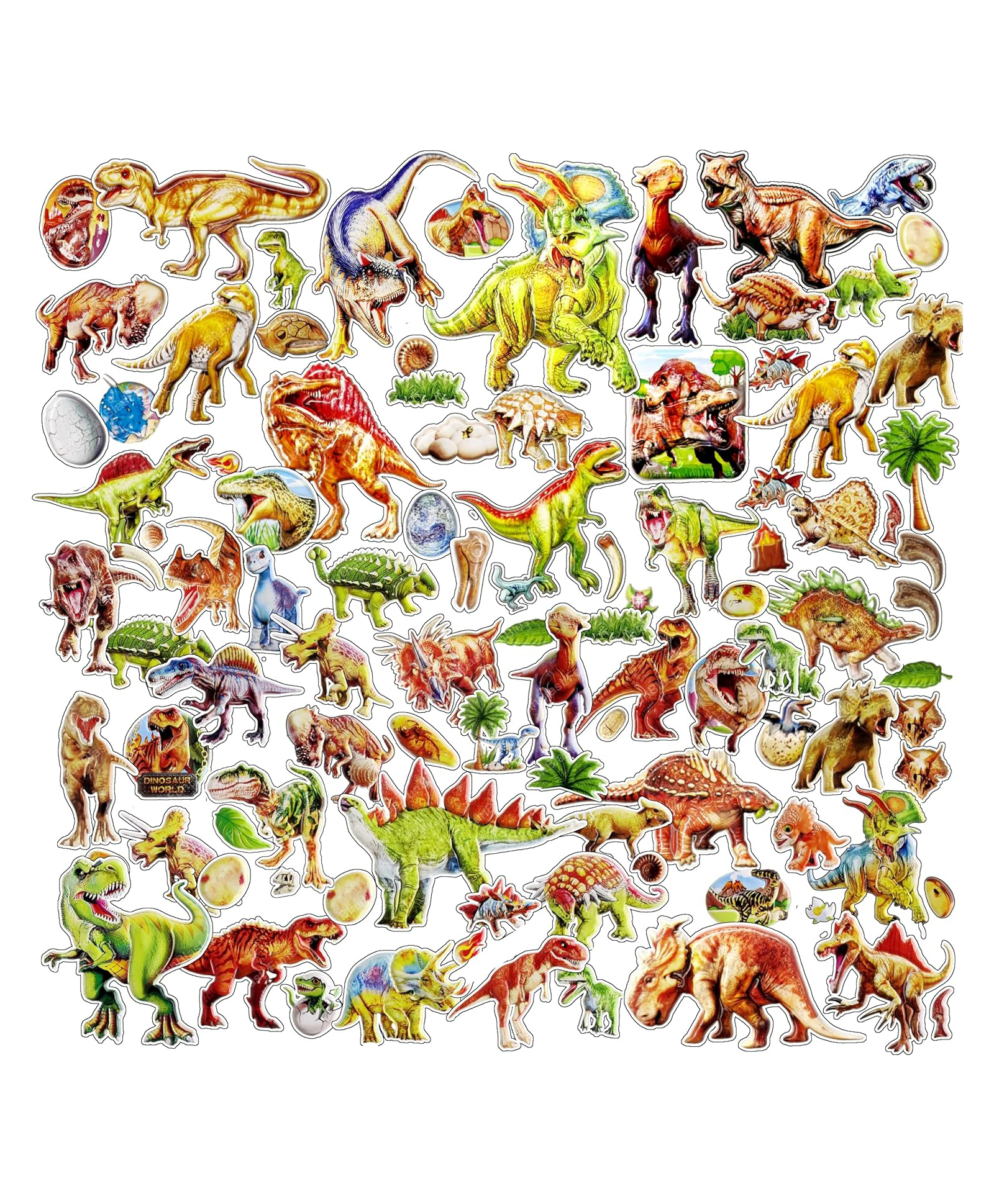 FunBlast Dinosaur Theme 3D Puffy Stickers Set for Kids  Set of 2 - Multicolour-image-23