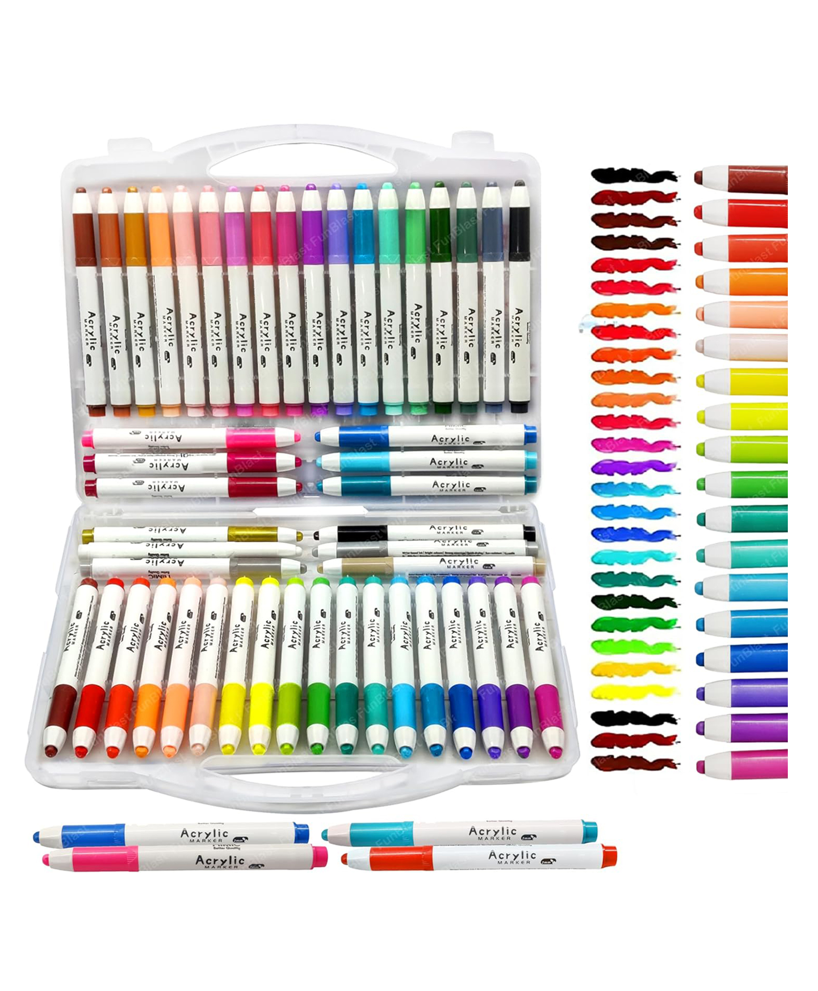 FunBlast Permanent Acrylic Color Marker for Art & Craft  48 Pcs Multicolor-picture-17