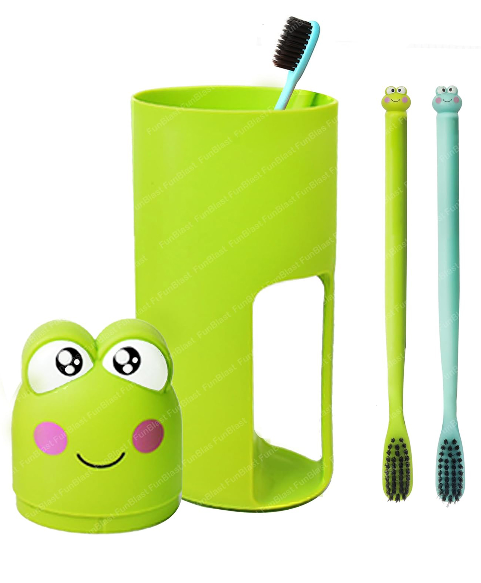 FunBlast Frog Design Toothbrush with Portable Box for Kids  2 Pcs Toothbrush-picture-19