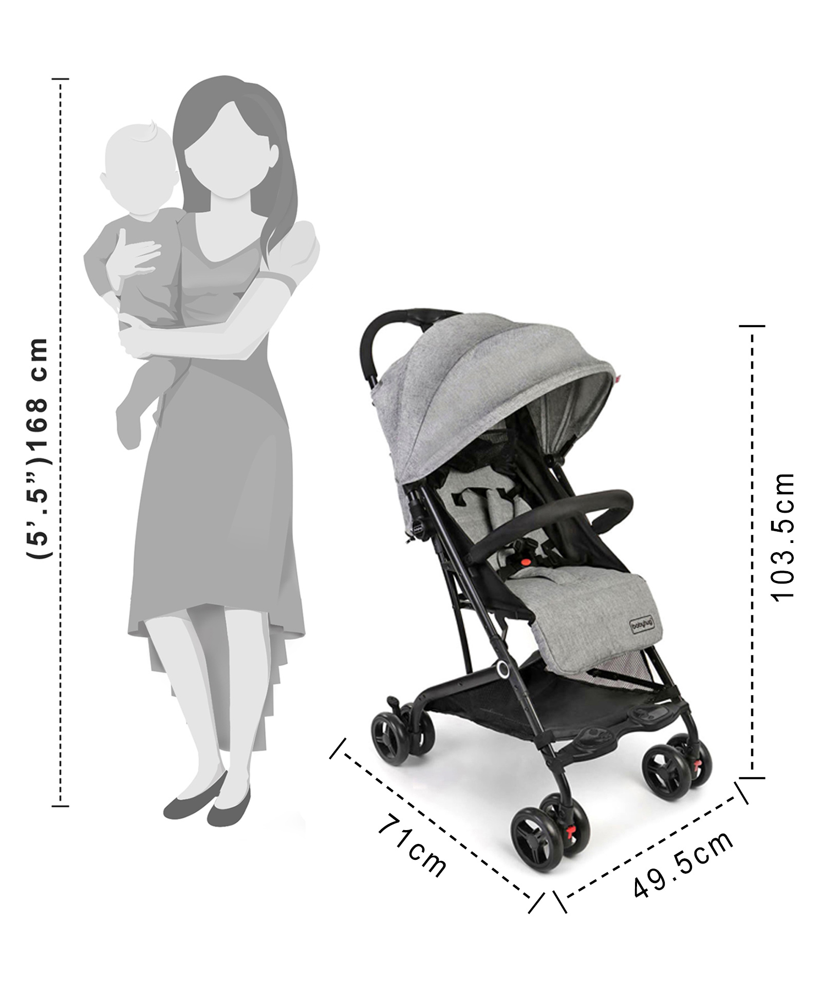 babyhug easy travel stroller