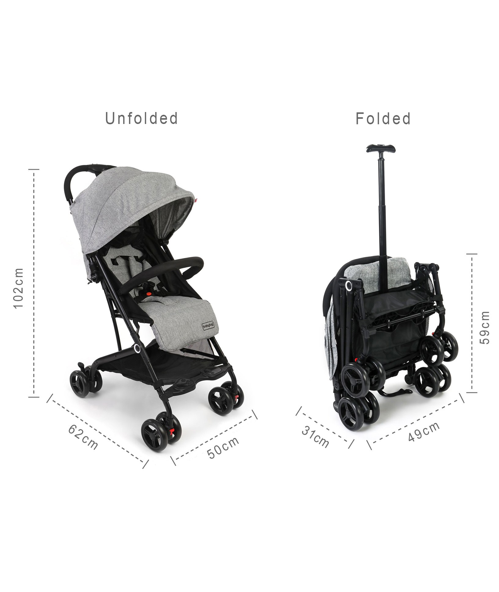 babyhug easy travel stroller