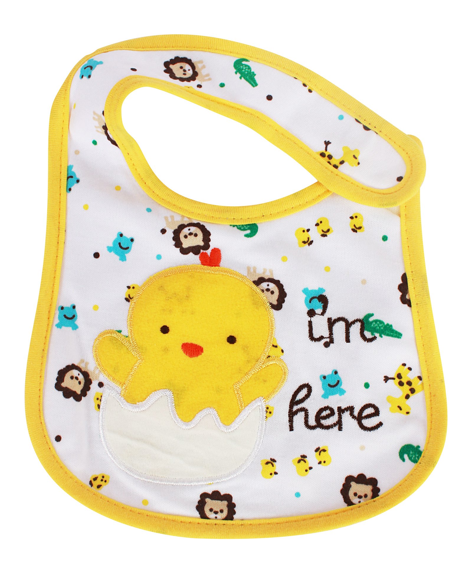 Babies Bloom Waterproof Saliva Bib Duck Patch - Yellow-picture-24