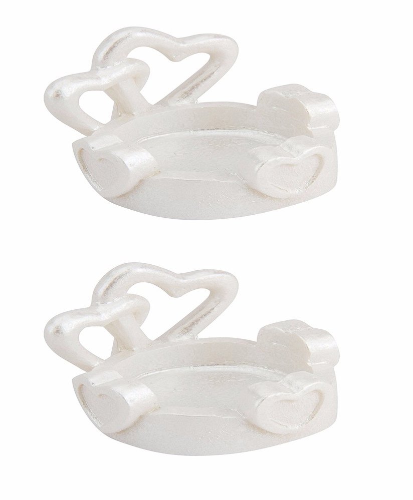 Babies Bloom Heart Design Candle Stand White - Set of 2-image-48