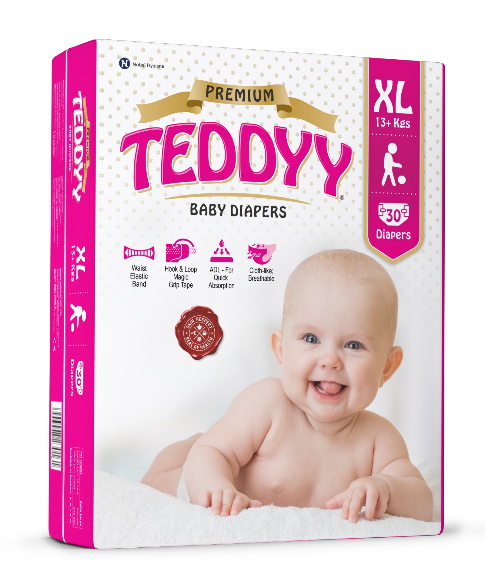 Buy Teddyy Baby Premium Diapers Extra Large Size 30 Pieces and