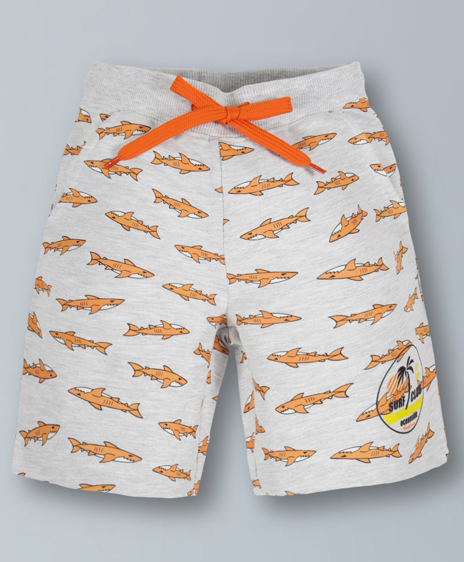 Plum Tree Fishes Printed Shorts - Bleach Melange-picture-10