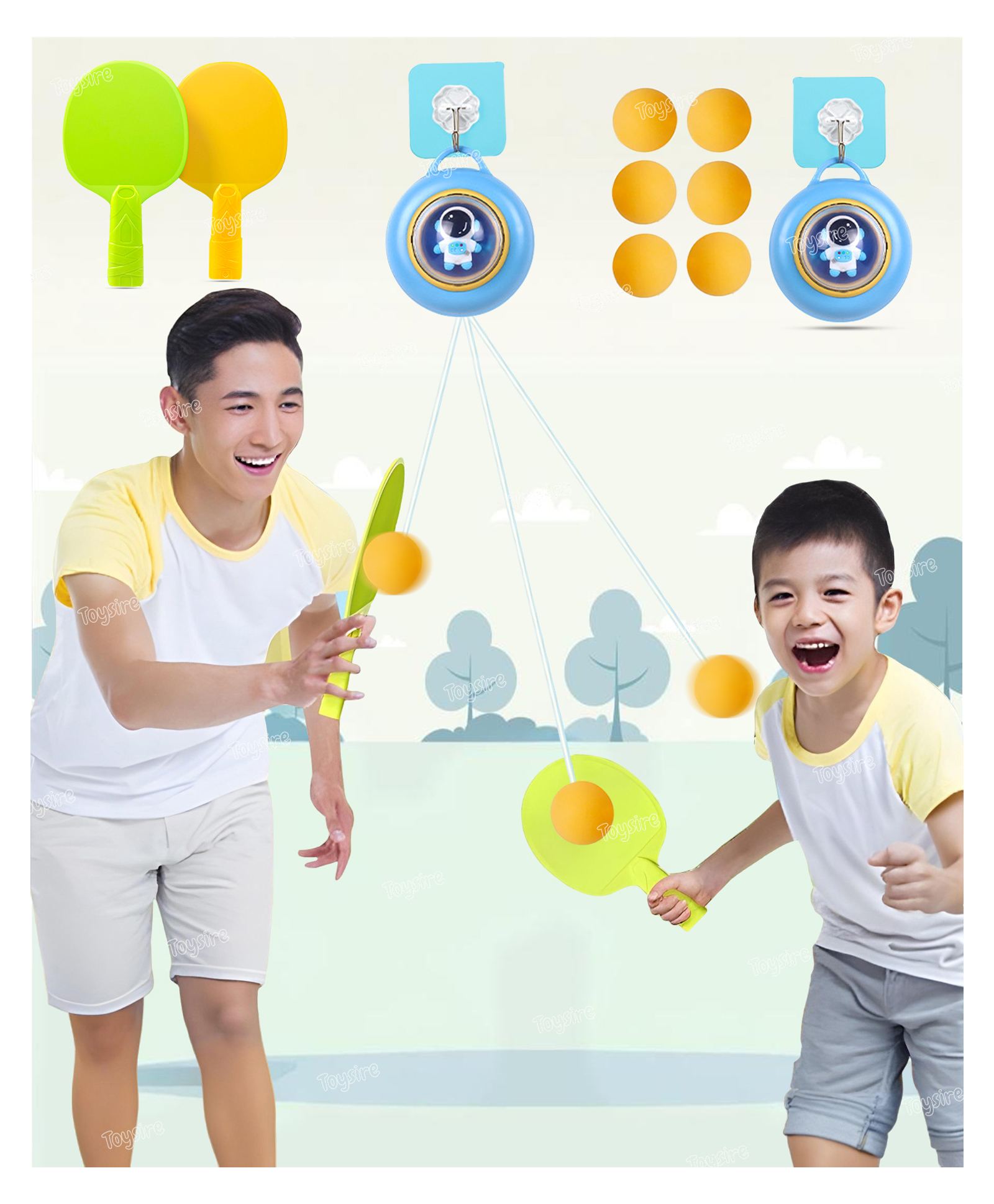 fiddlerz Toysire Table Tennis Trainer for Kids Trainer attachments Toy for Kids, Boys & Girl Birthday Gift-picture-14