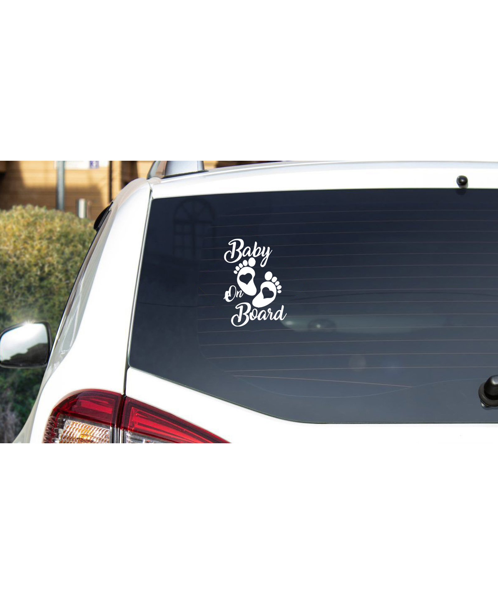 fab n funky Baby On Board Sticker - White-picture-23