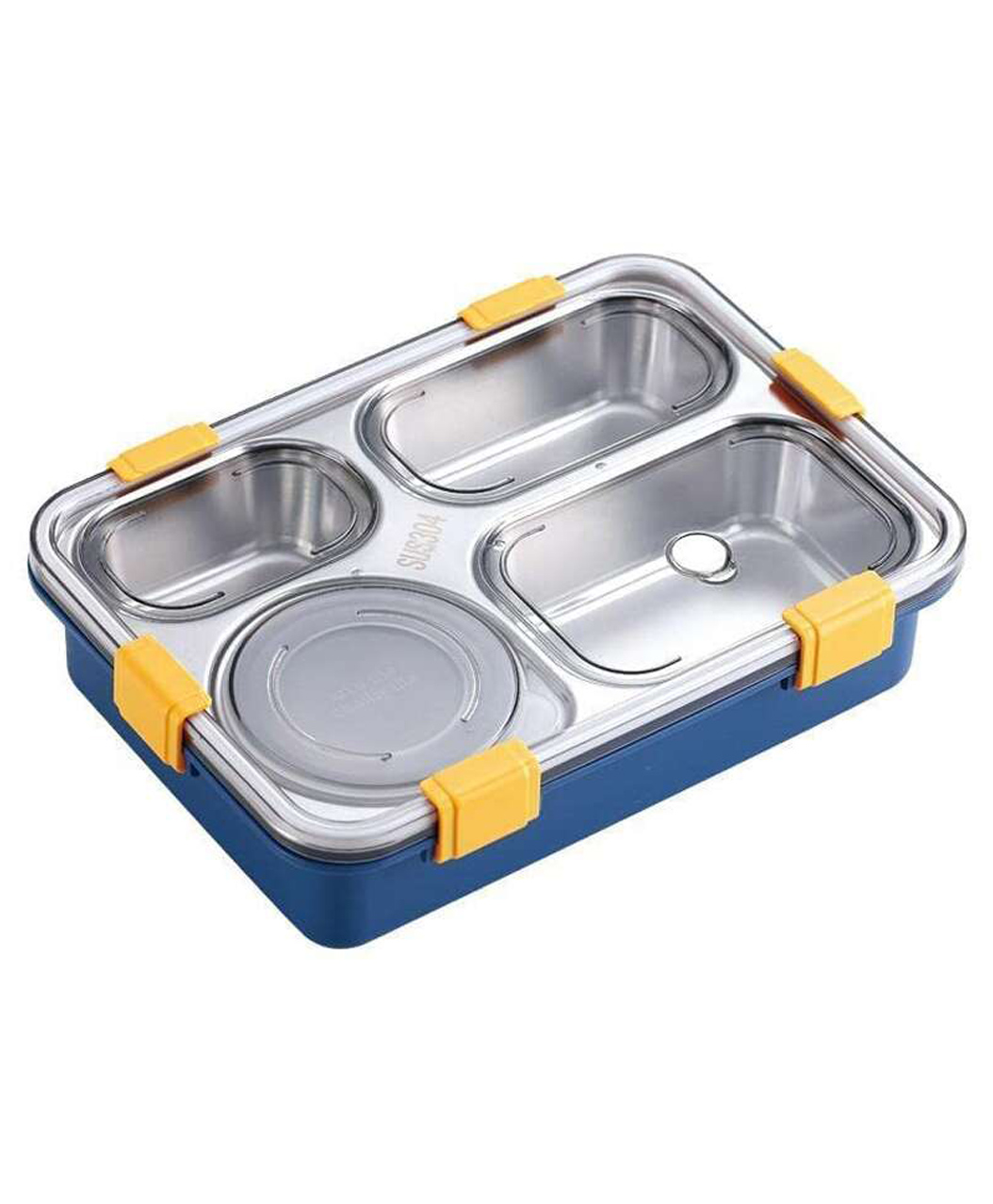 AKN TOYS 4 Grid Insulated Stainless Steel Lunch Box With Separate Bowl With Lid -(COLOR MAY VARY)-picture-47