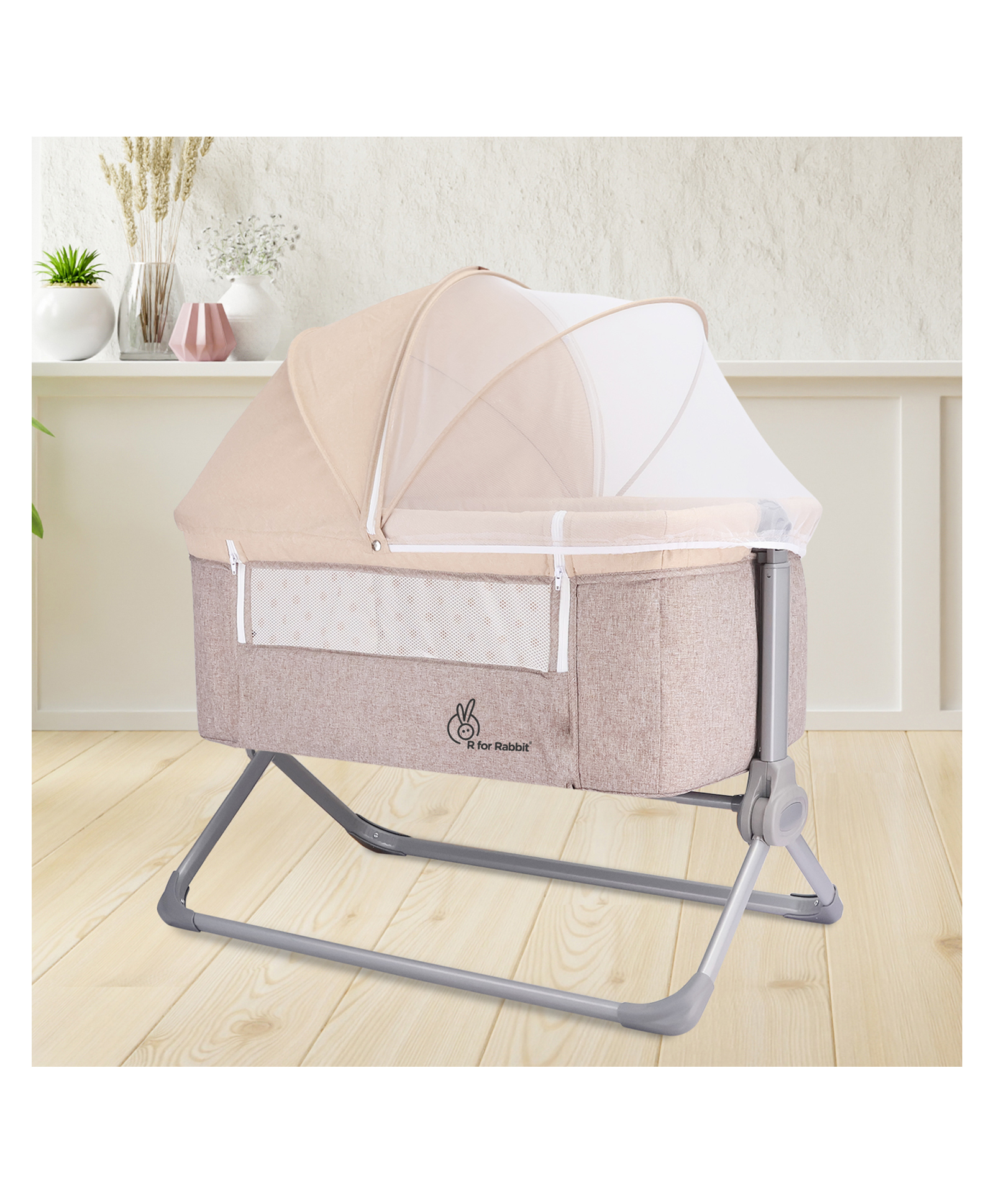 R for Rabbit Hop A Little Baby Cradle-  Beige-picture-31