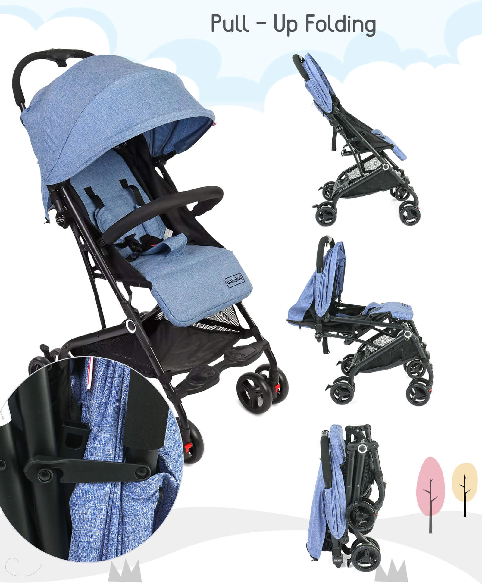 babyhug easy travel stroller